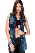 WH106 Women's Denim Vest