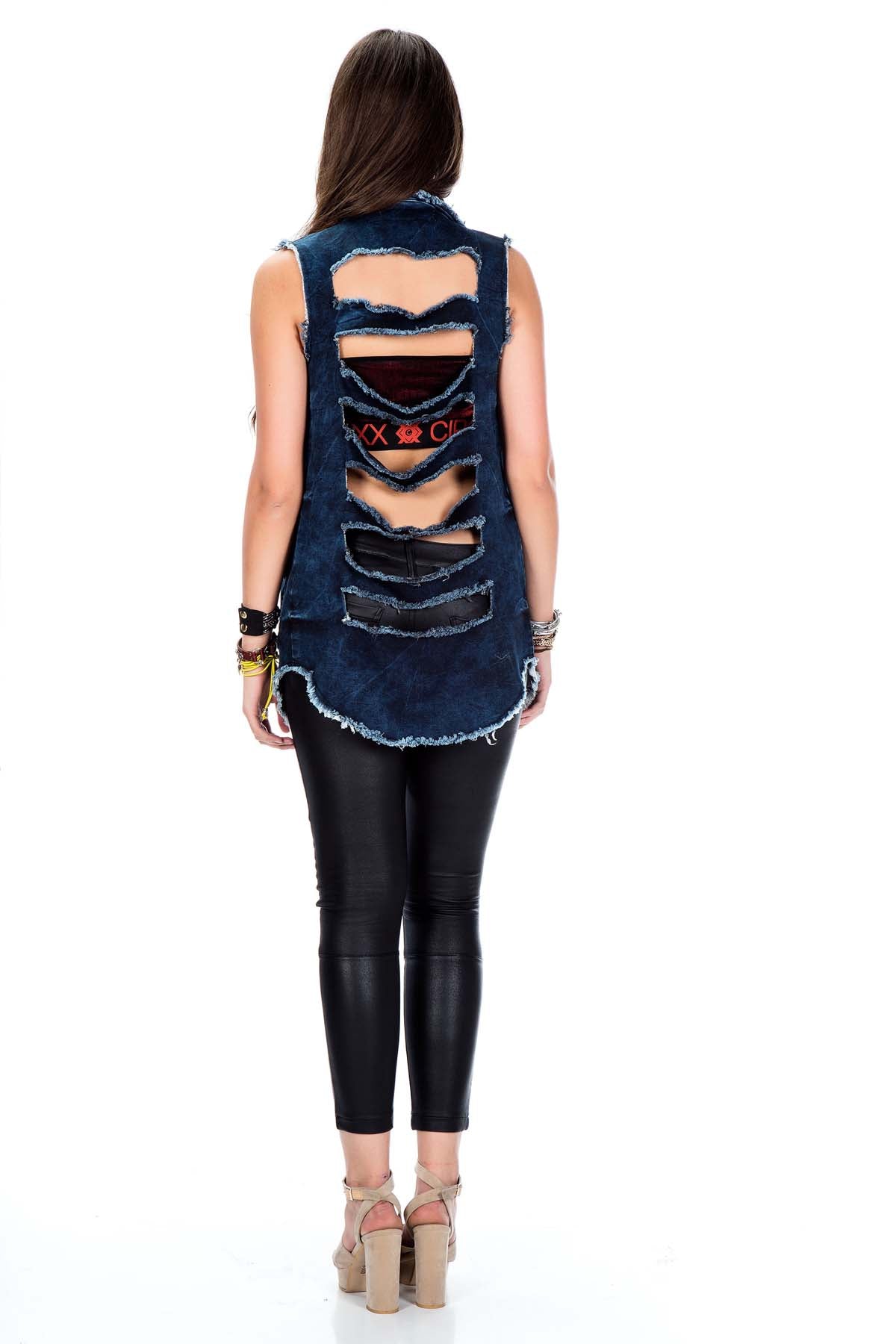 WH106 Women's Denim Vest