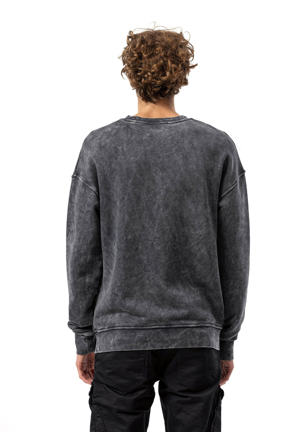 CL595 Men's Sweatshirt – Washed Look, Crew Neck