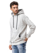 CL597 Printed Kangaroo Pocket Men's Hooded Sweatshirt