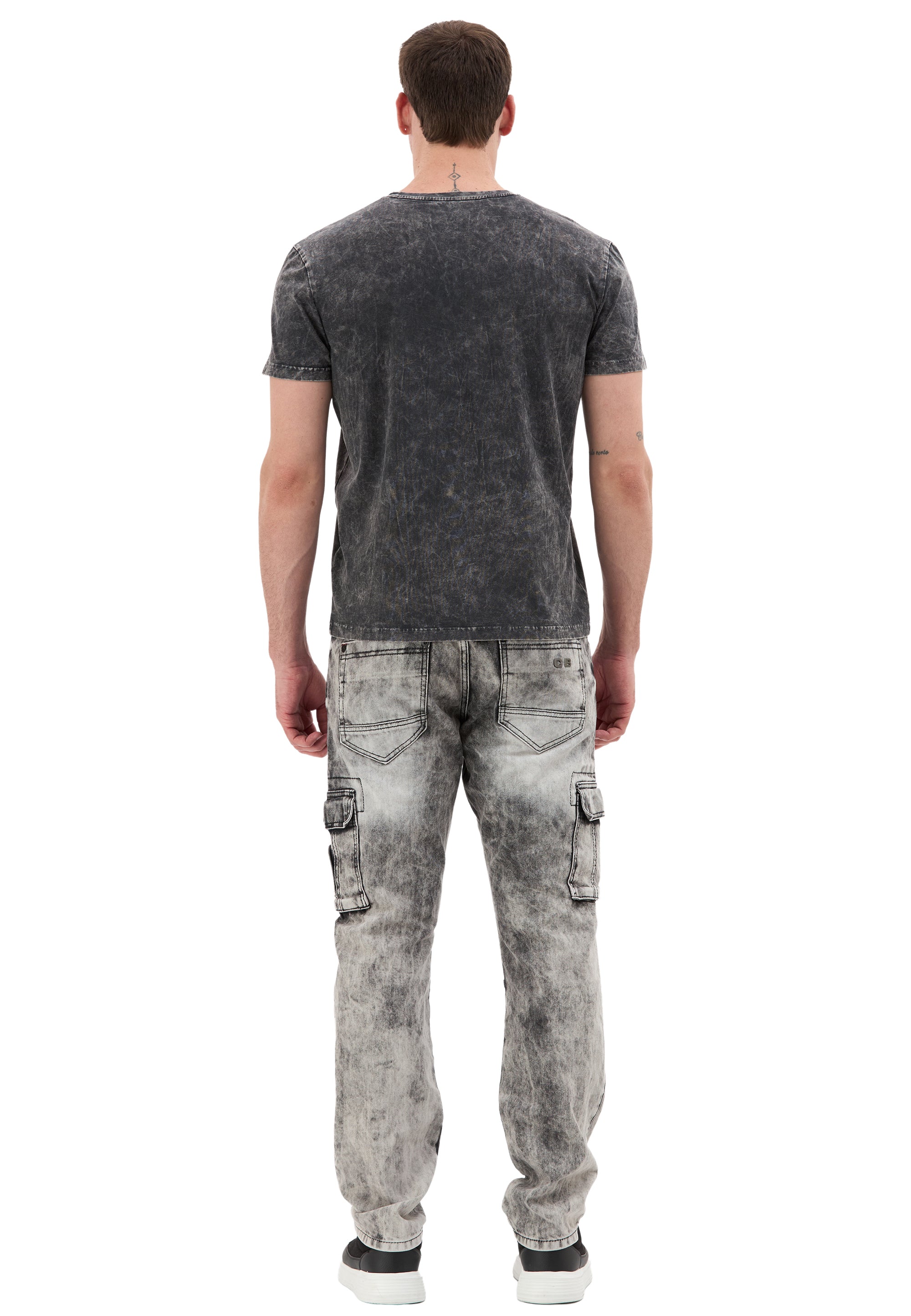 CT833 Men's Vintage Eagle Print T-Shirt