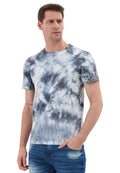 CT864 Tie-Dye Pattern Crew Neck Regular Fit Short Sleeve Men's T-Shirt