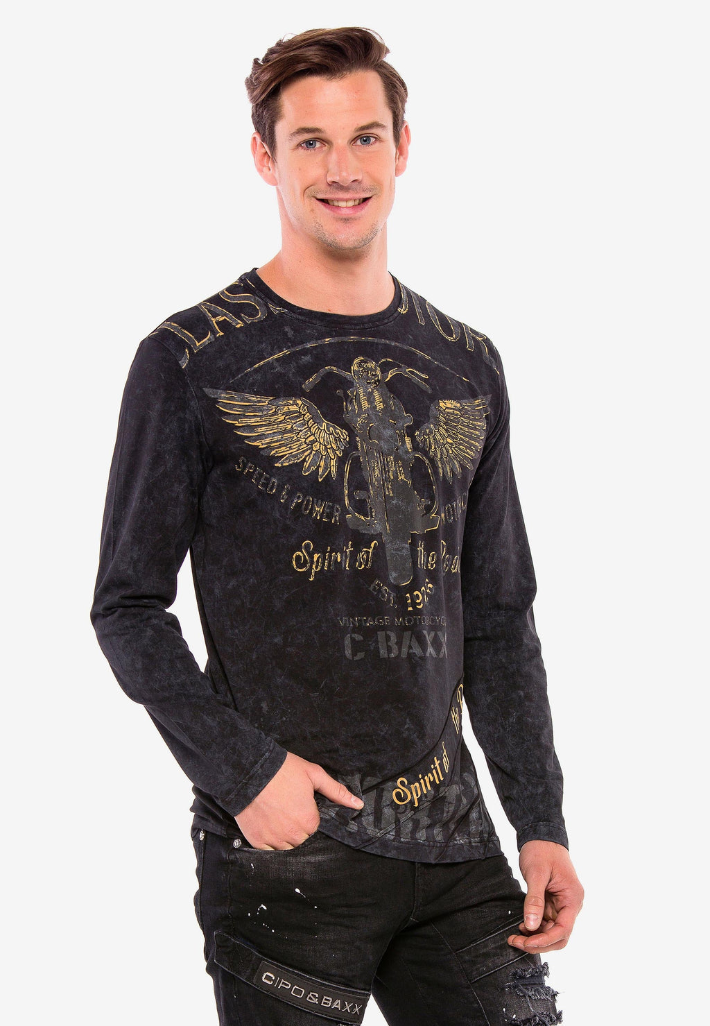CL348 Men's Long Sleeve T-Shirt – Modern Fit, Premium Cotton Basic