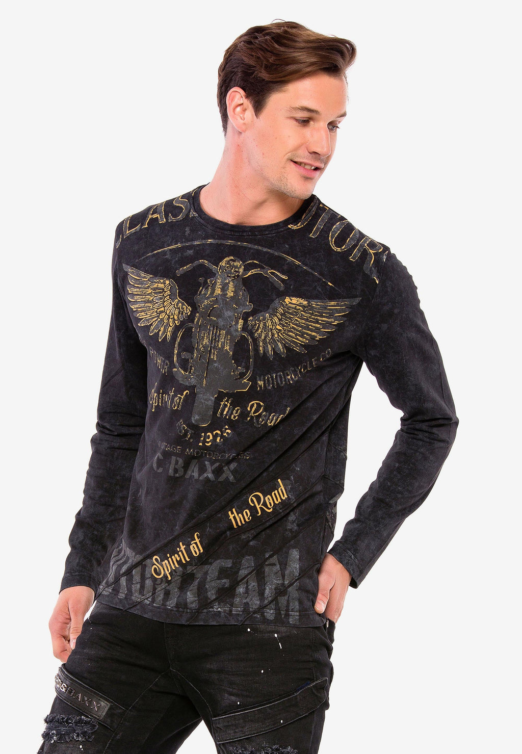 CL348 Men's Long Sleeve T-Shirt – Modern Fit, Premium Cotton Basic