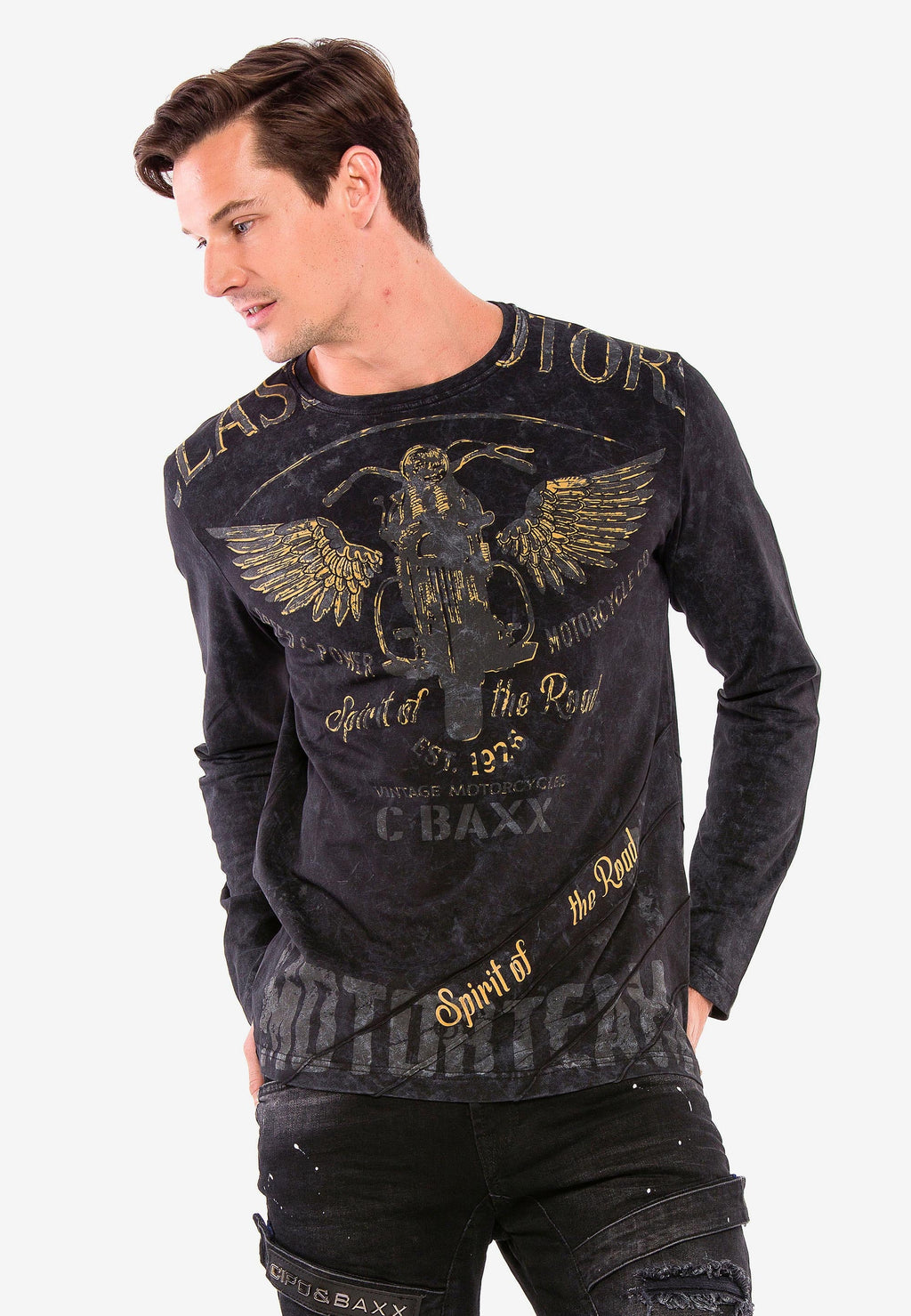 CL348 Men's Long Sleeve T-Shirt – Modern Fit, Premium Cotton Basic