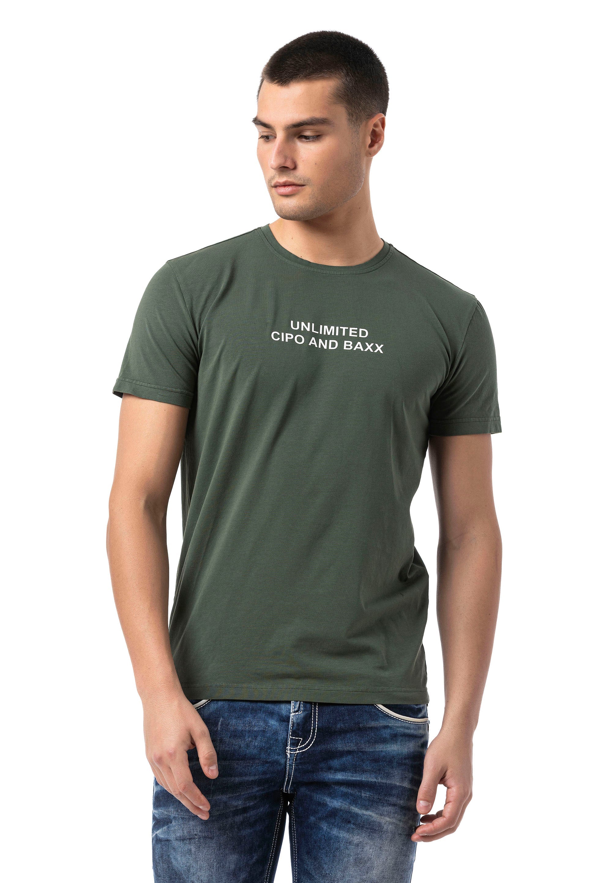 CT827 Men's Regular Fit Printed Cotton T-Shirt