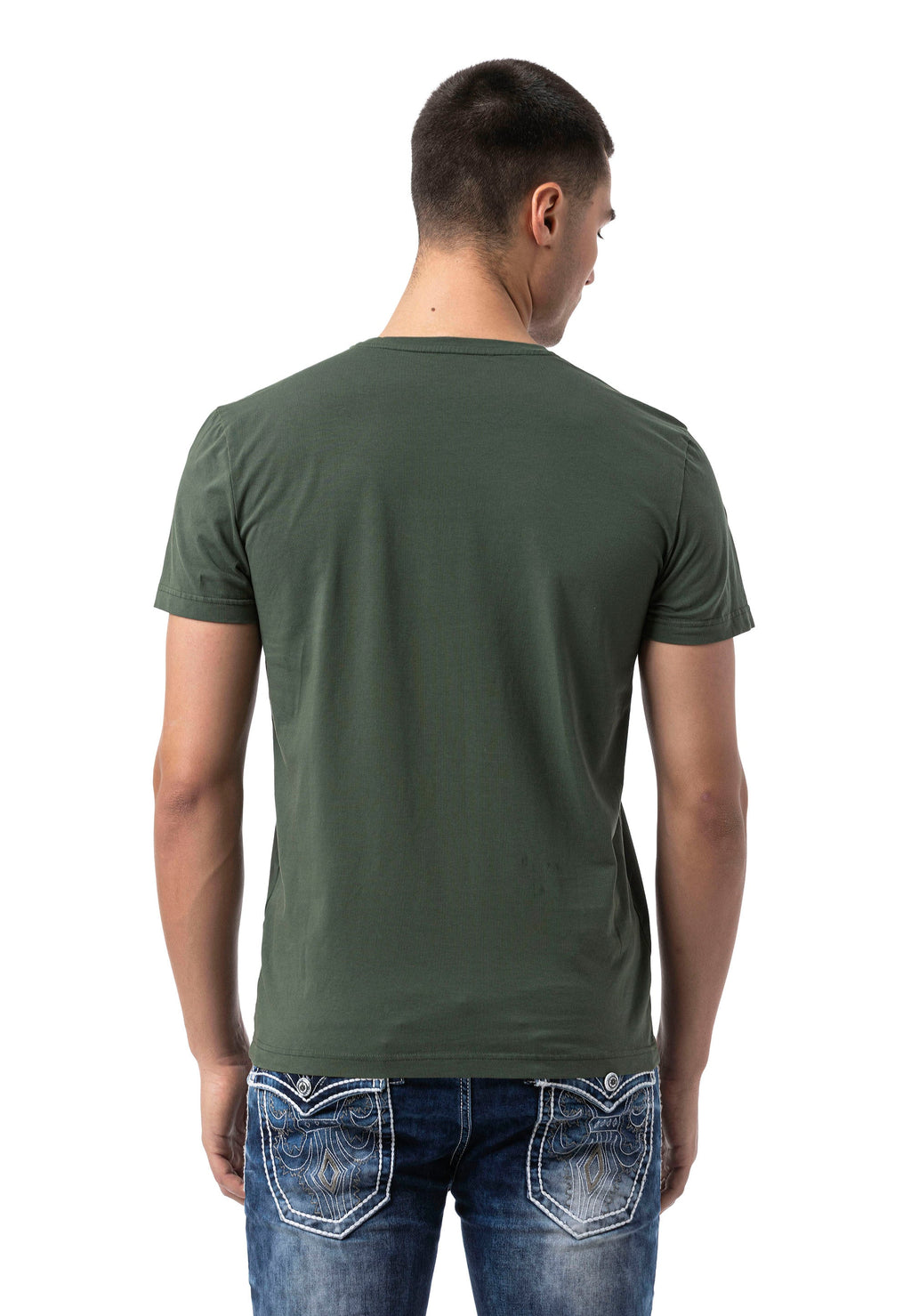 CT827 Men's Regular Fit Printed Cotton T-Shirt