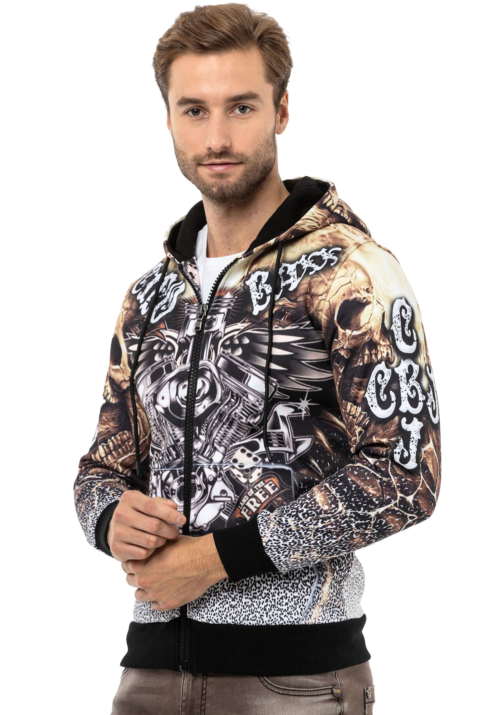 CL550 Men's Zip Hooded Sweatshirt – Zip-Up Hoodie, Everyday Sport Relaxed Fit