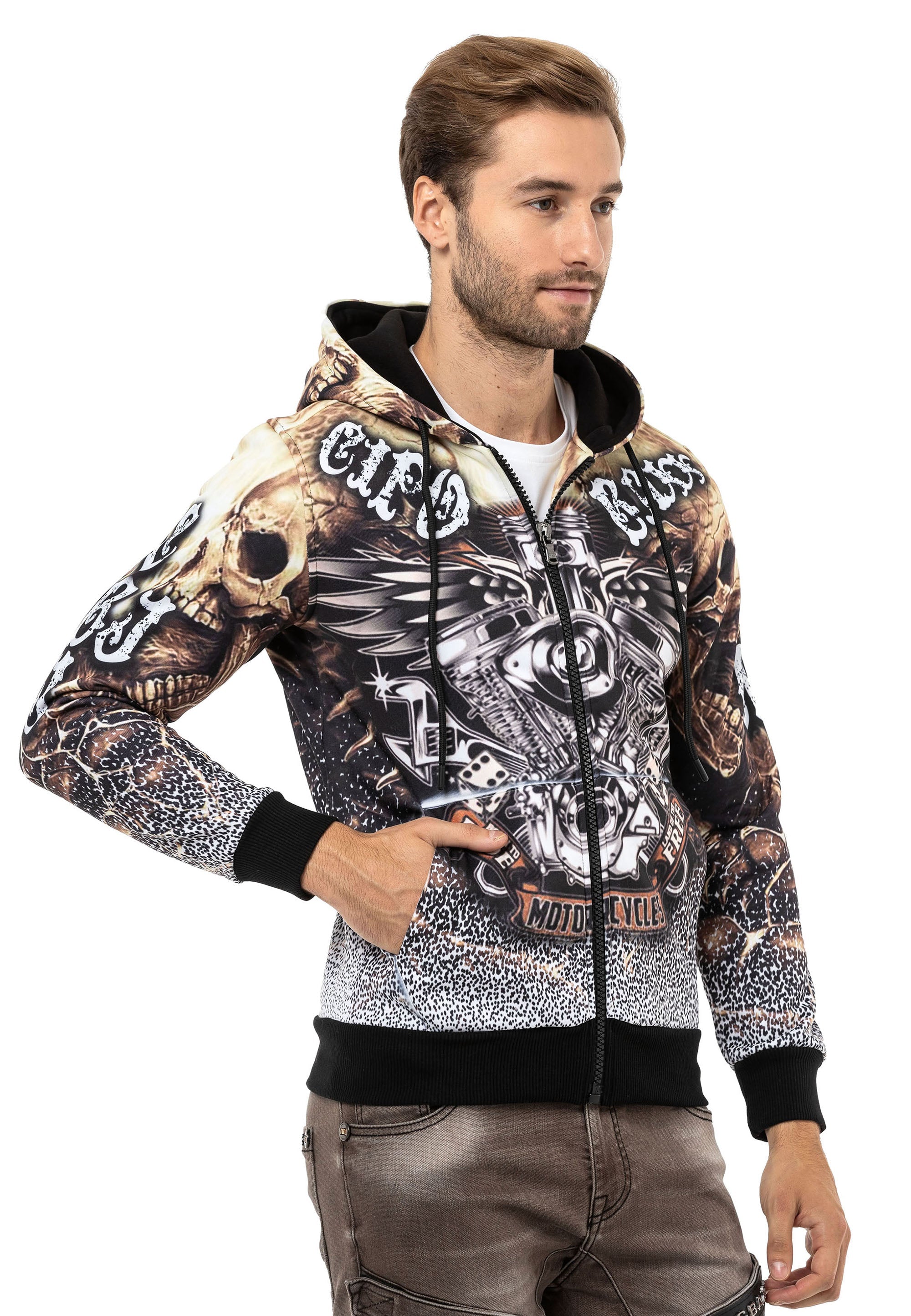 CL550 Men's Zip Hooded Sweatshirt – Zip-Up Hoodie, Everyday Sport Relaxed Fit