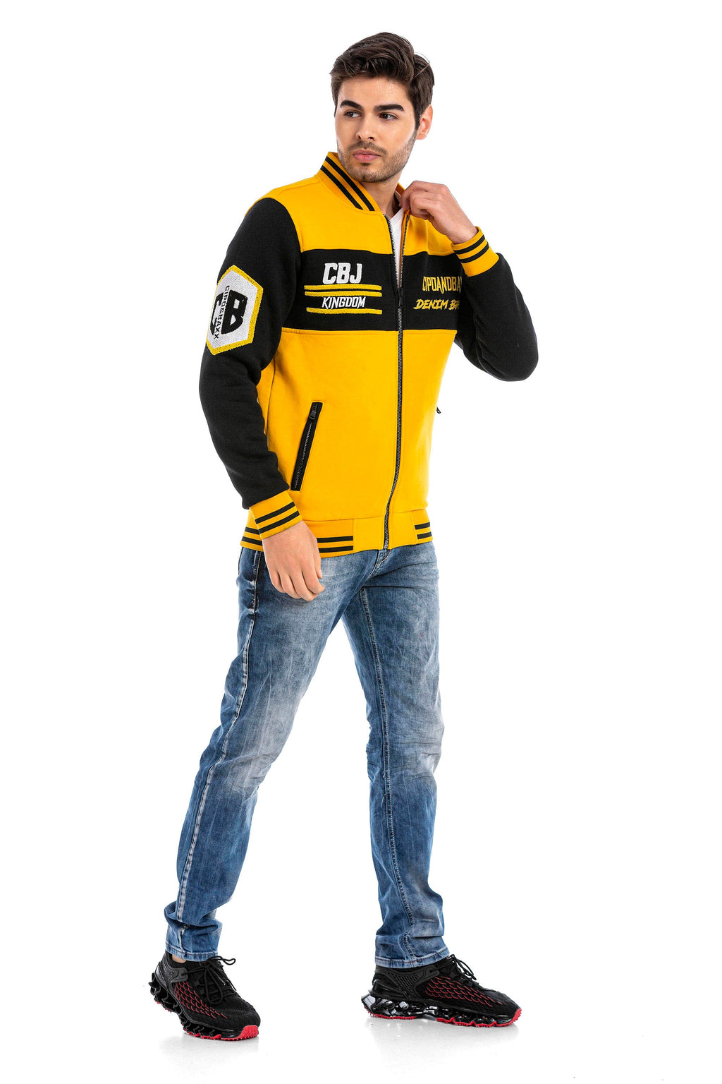 CL500 Men's Wool Varsity Jacket – Slim Fit, Buttoned, Stylish Winter Design