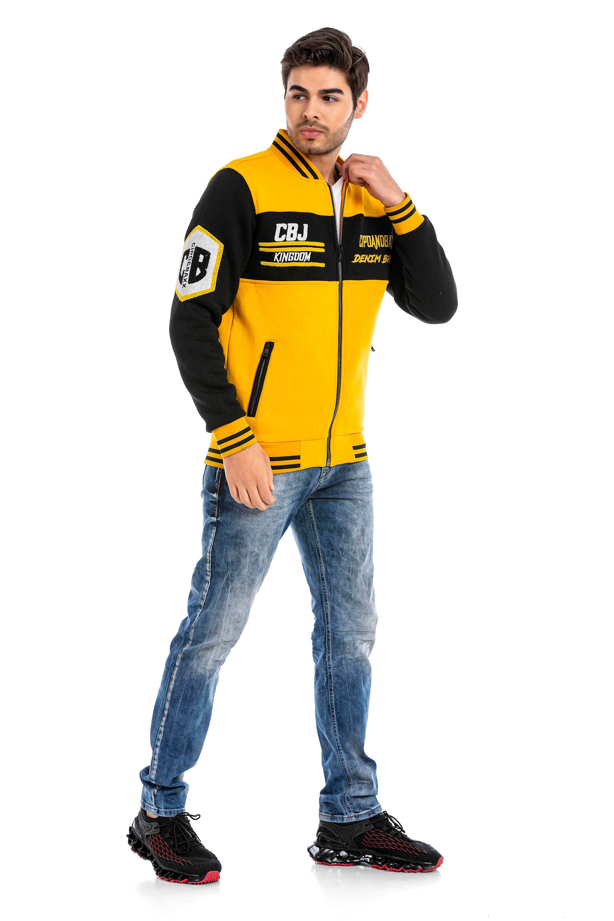 CL500 Men's Wool Varsity Jacket – Slim Fit, Buttoned, Stylish Winter Design