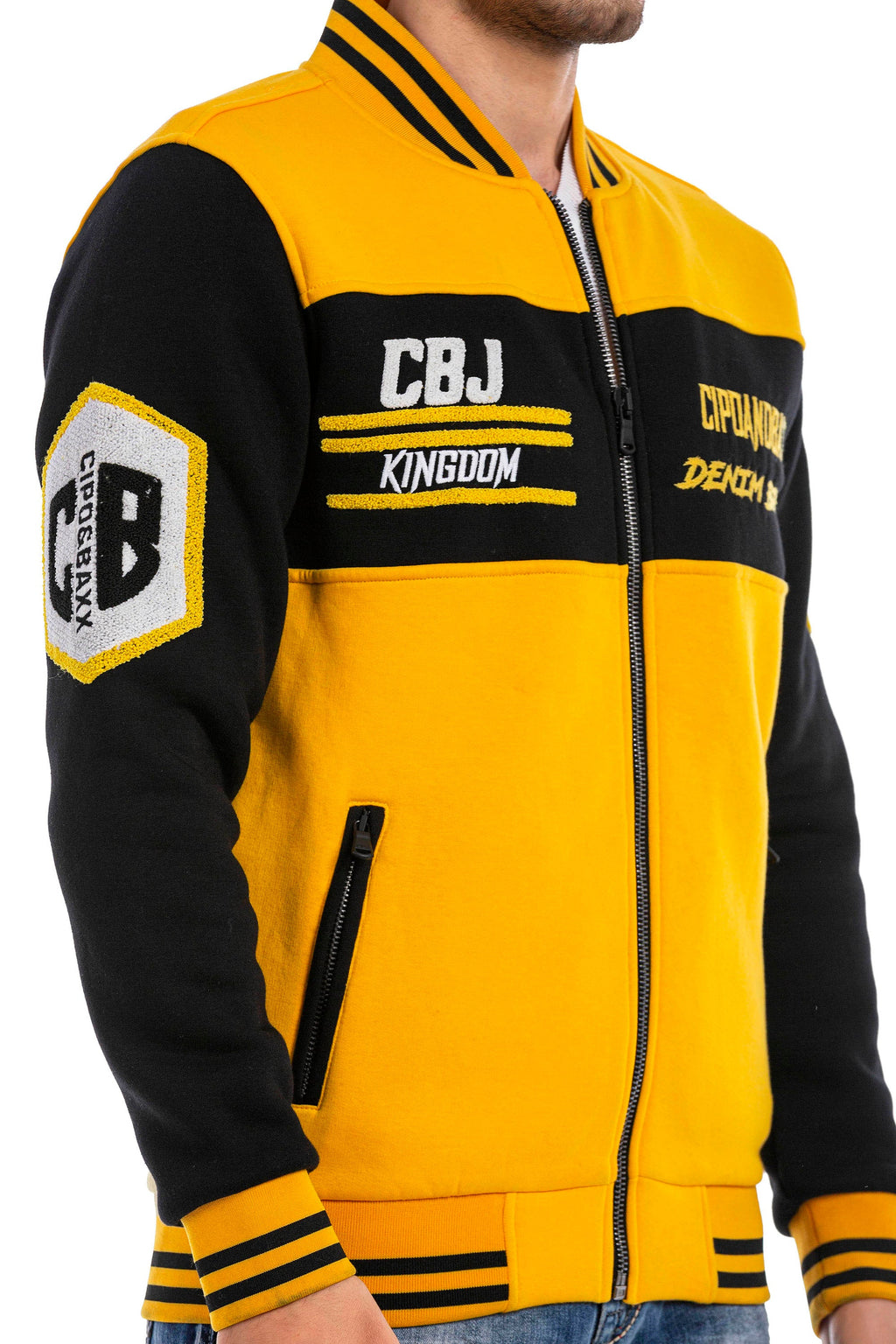 CL500 Men's Wool Varsity Jacket – Slim Fit, Buttoned, Stylish Winter Design