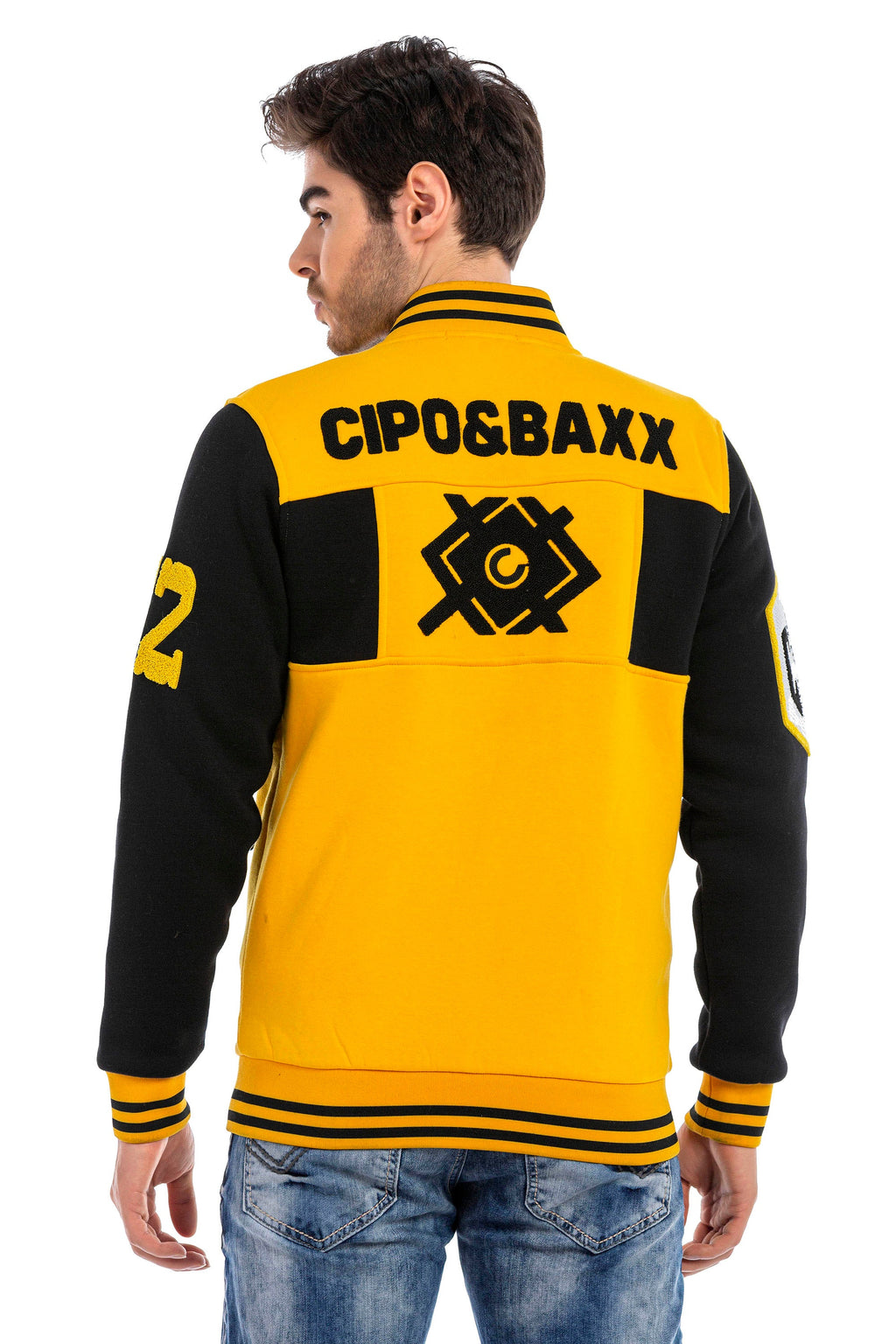 CL500 Men's Wool Varsity Jacket – Slim Fit, Buttoned, Stylish Winter Design