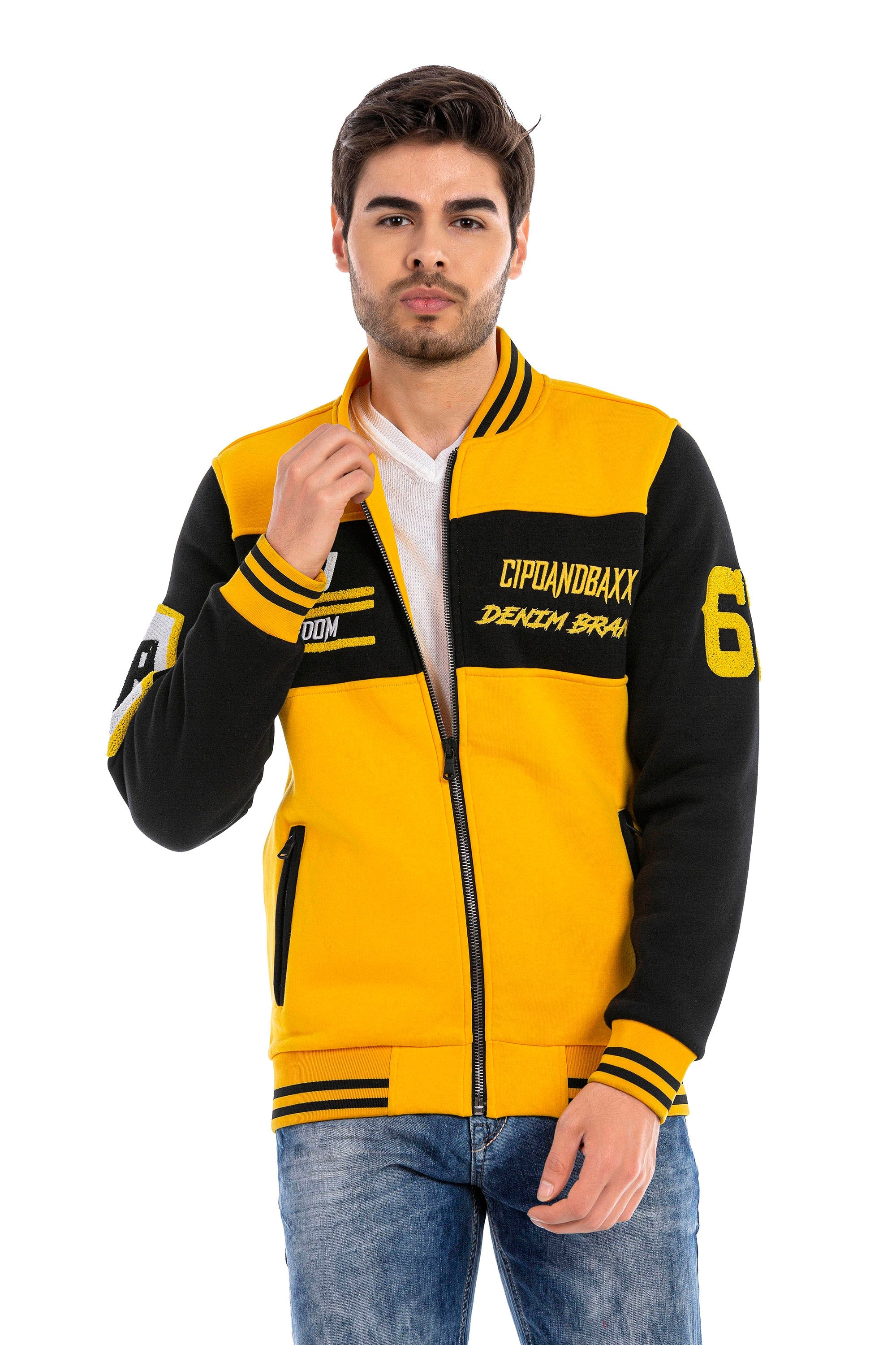 CL500 Men's Wool Varsity Jacket – Slim Fit, Buttoned, Stylish Winter Design