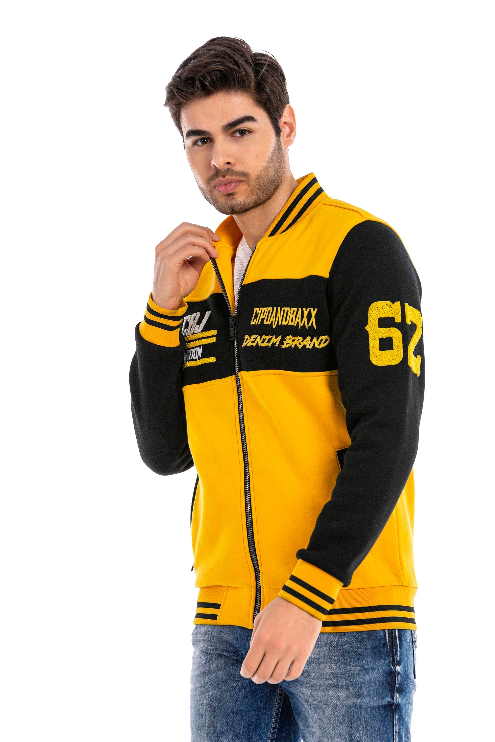CL500 Men's Wool Varsity Jacket – Slim Fit, Buttoned, Stylish Winter Design