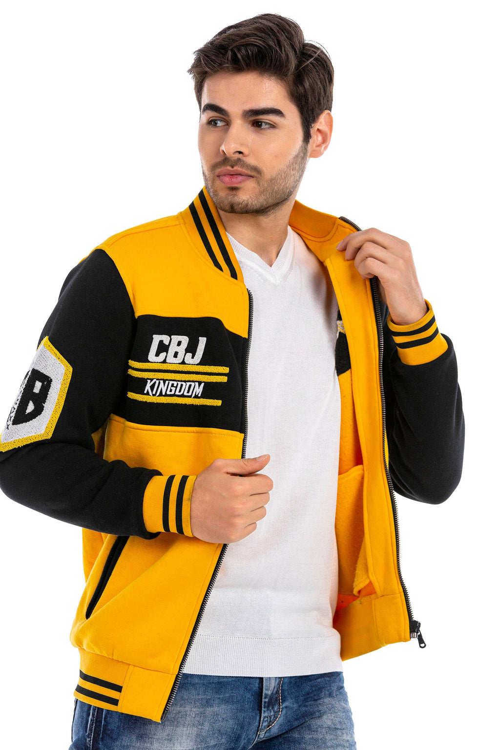 CL500 Men's Wool Varsity Jacket – Slim Fit, Buttoned, Stylish Winter Design