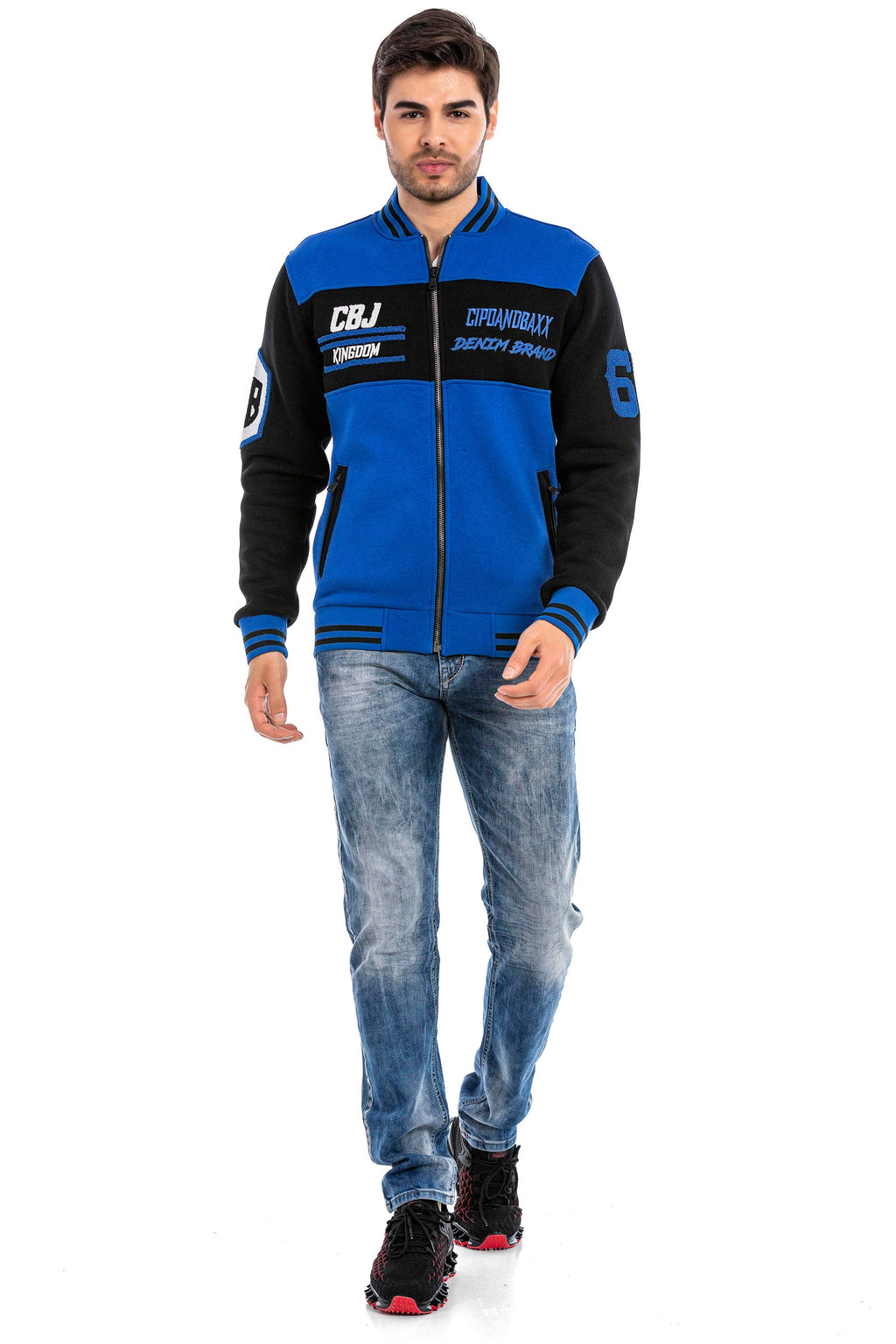 CL500 Men's Wool Varsity Jacket – Slim Fit, Buttoned, Stylish Winter Design