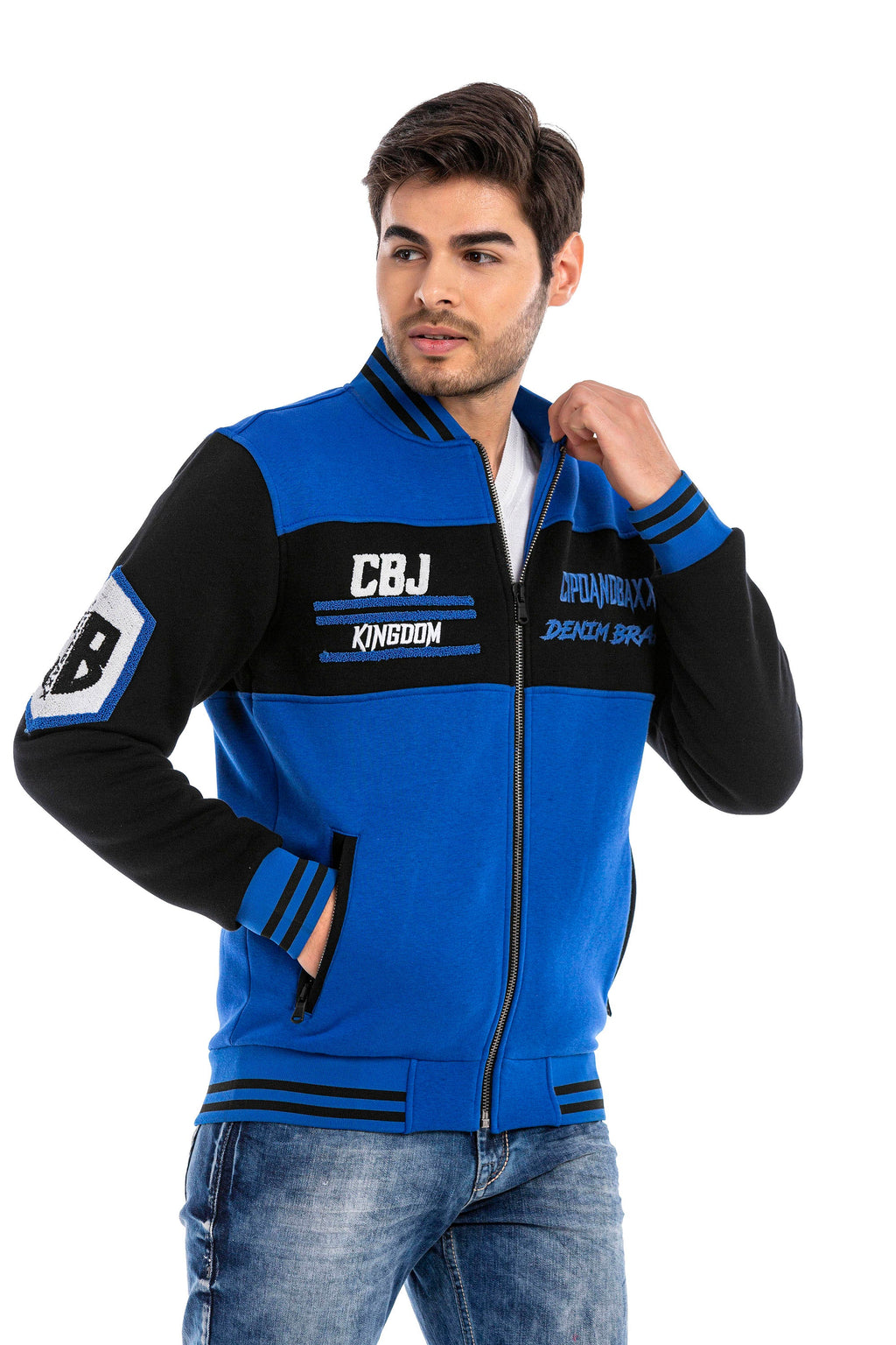 CL500 Men's Wool Varsity Jacket – Slim Fit, Buttoned, Stylish Winter Design