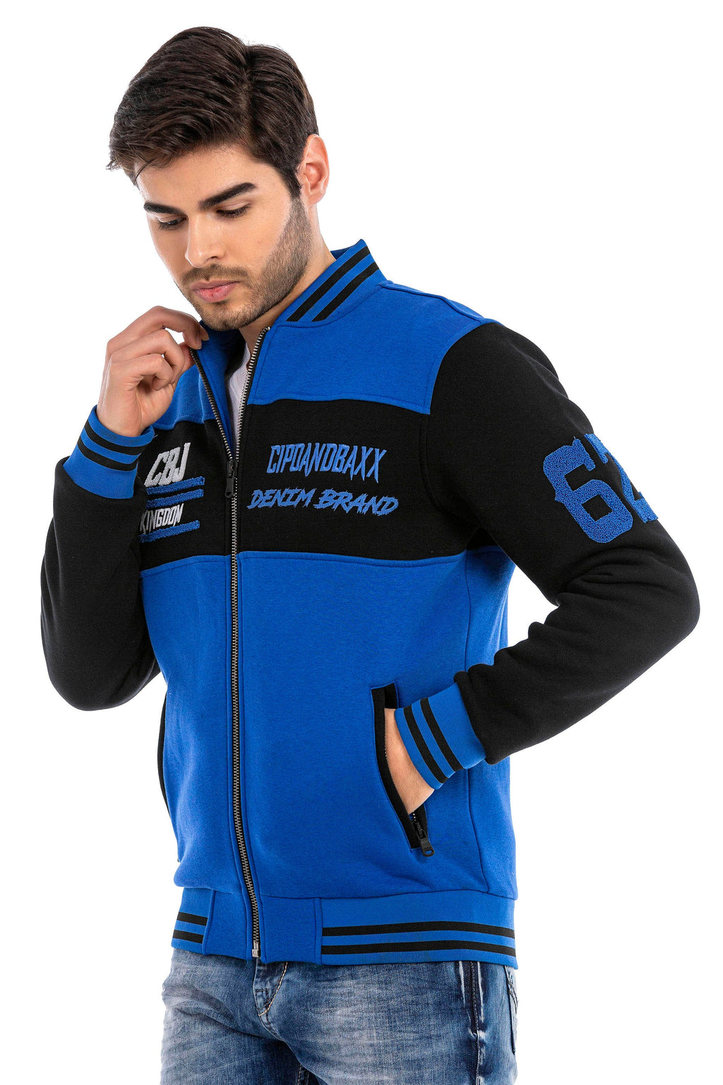 CL500 Men's Wool Varsity Jacket – Slim Fit, Buttoned, Stylish Winter Design