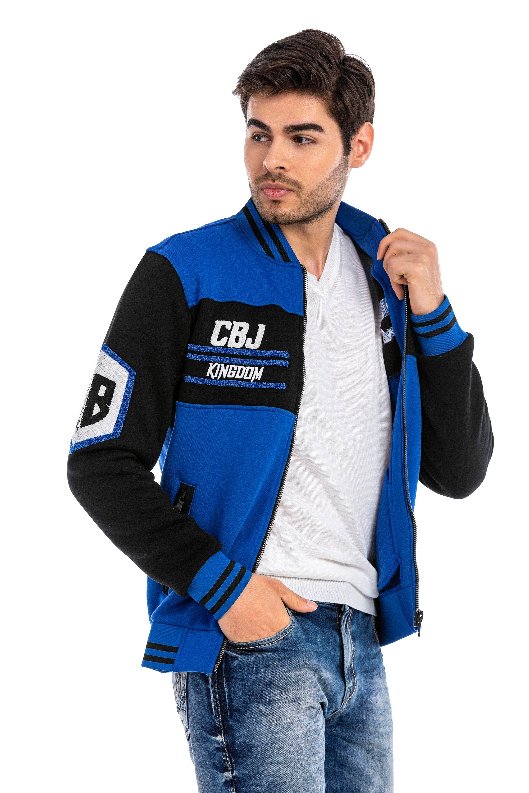 CL500 Men's Wool Varsity Jacket – Slim Fit, Buttoned, Stylish Winter Design