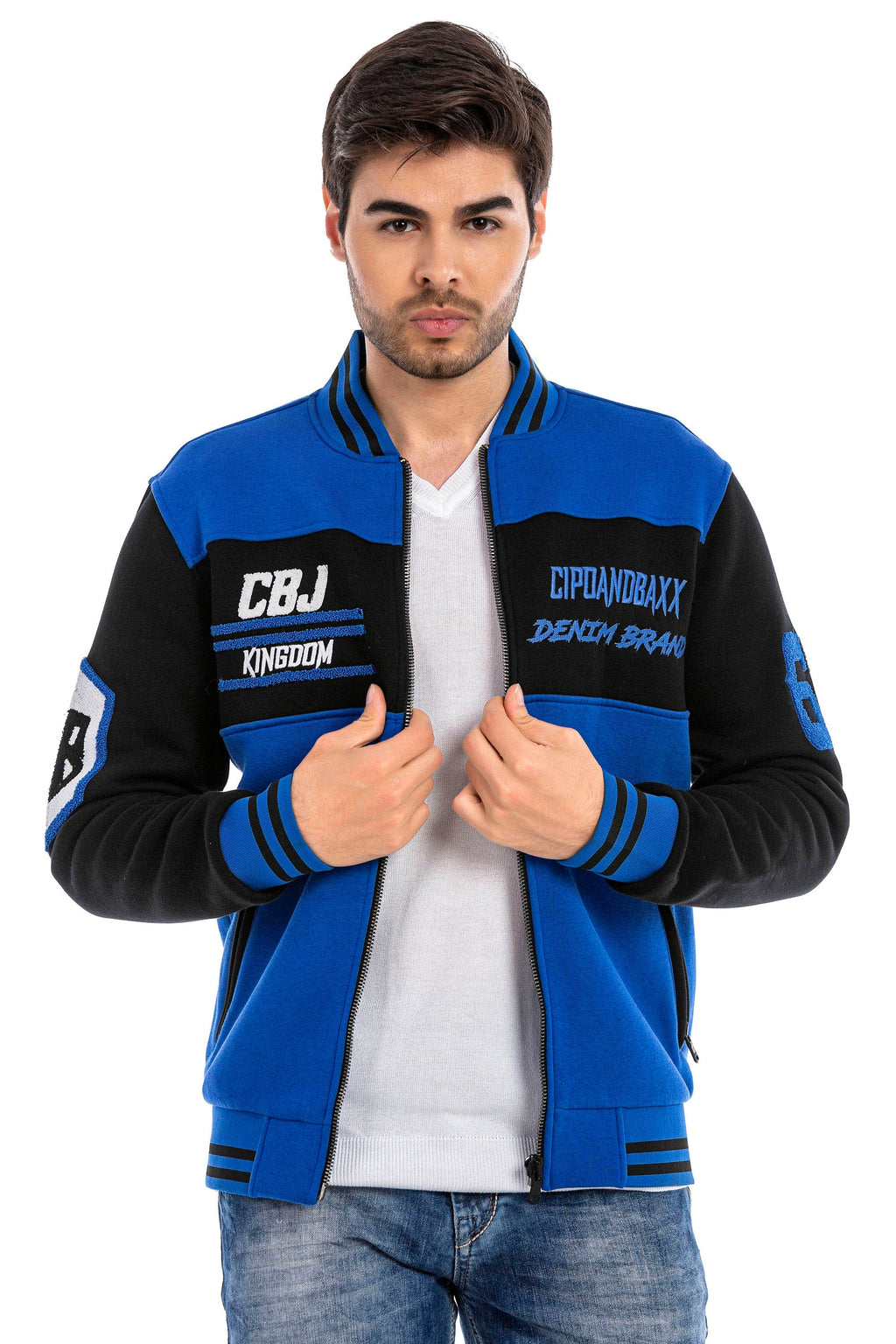 CL500 Men's Wool Varsity Jacket – Slim Fit, Buttoned, Stylish Winter Design