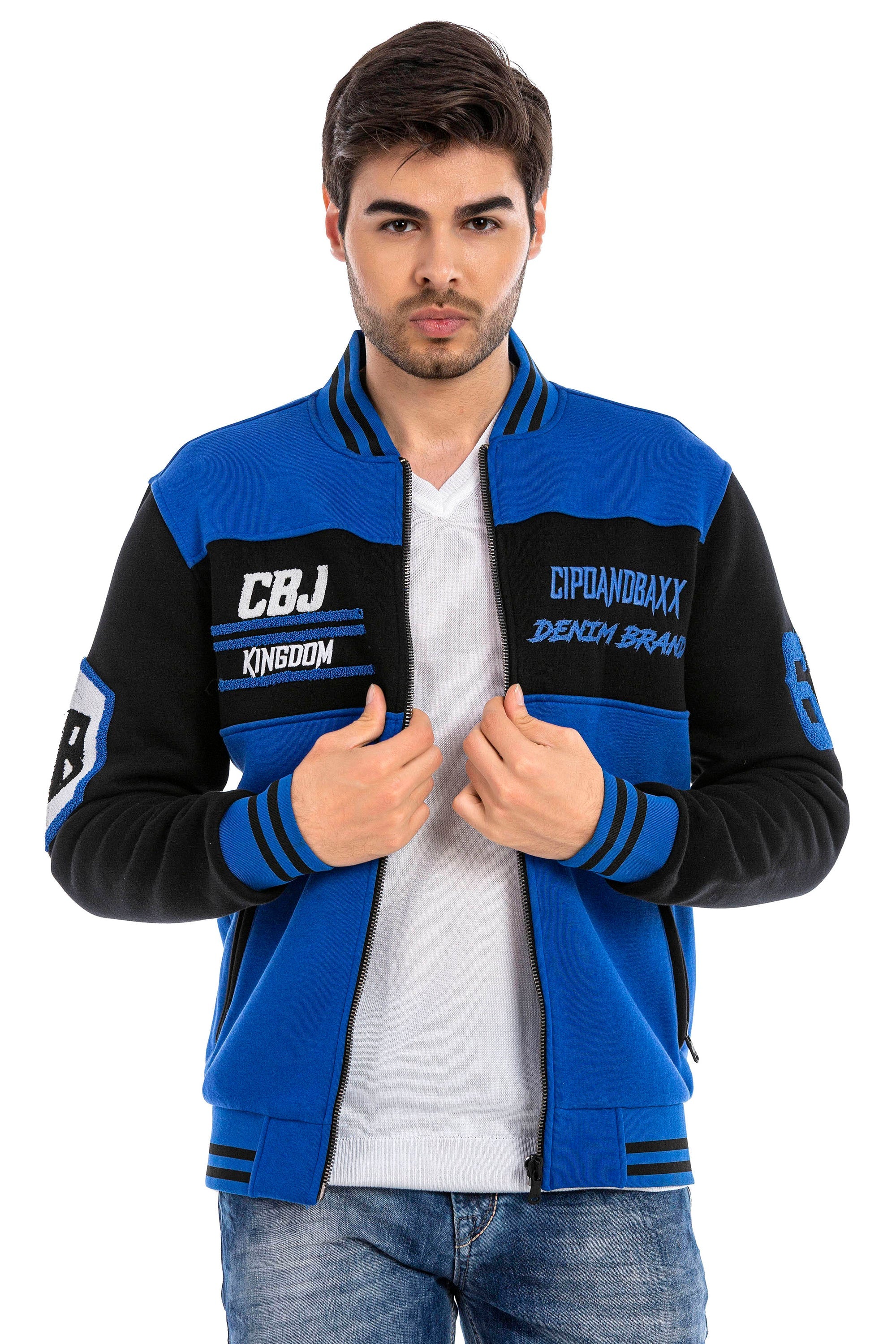 CL500 Men's Wool Varsity Jacket – Slim Fit, Buttoned, Stylish Winter Design