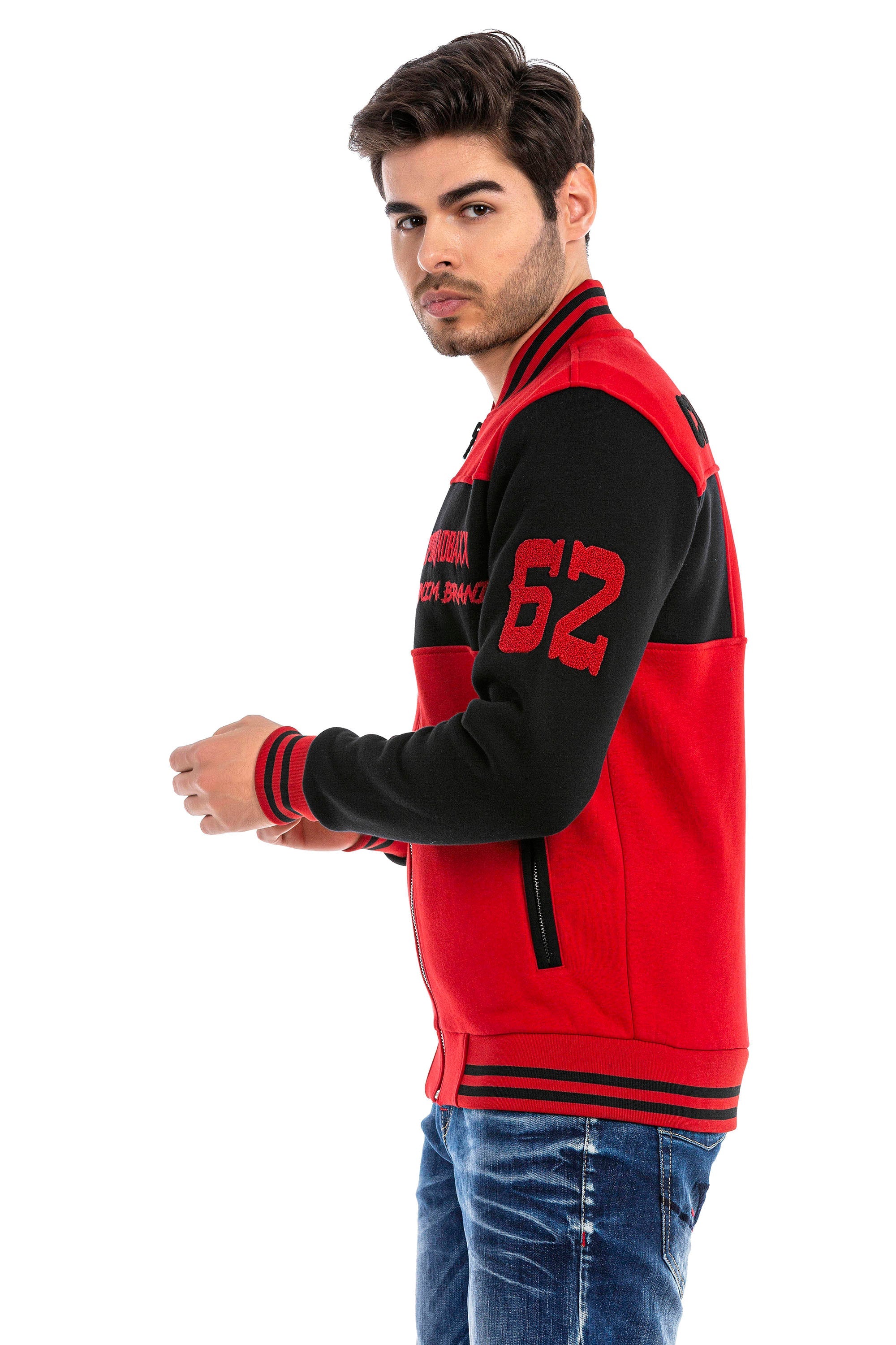 CL500 Men's Wool Varsity Jacket – Slim Fit, Buttoned, Stylish Winter Design