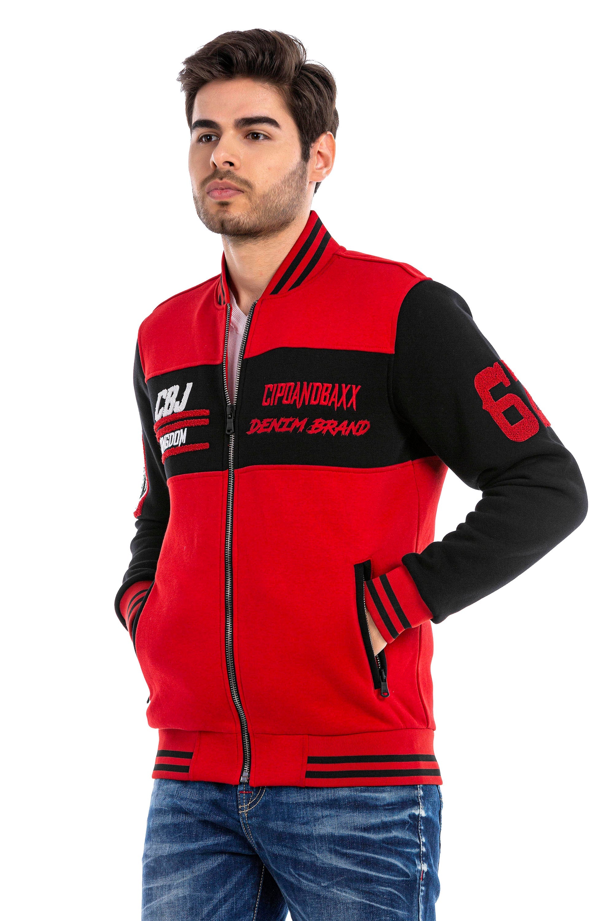 CL500 Men's Wool Varsity Jacket – Slim Fit, Buttoned, Stylish Winter Design