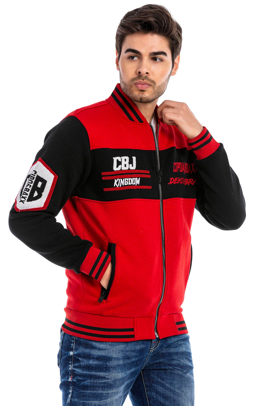 CL500 Men's Wool Varsity Jacket – Slim Fit, Buttoned, Stylish Winter Design