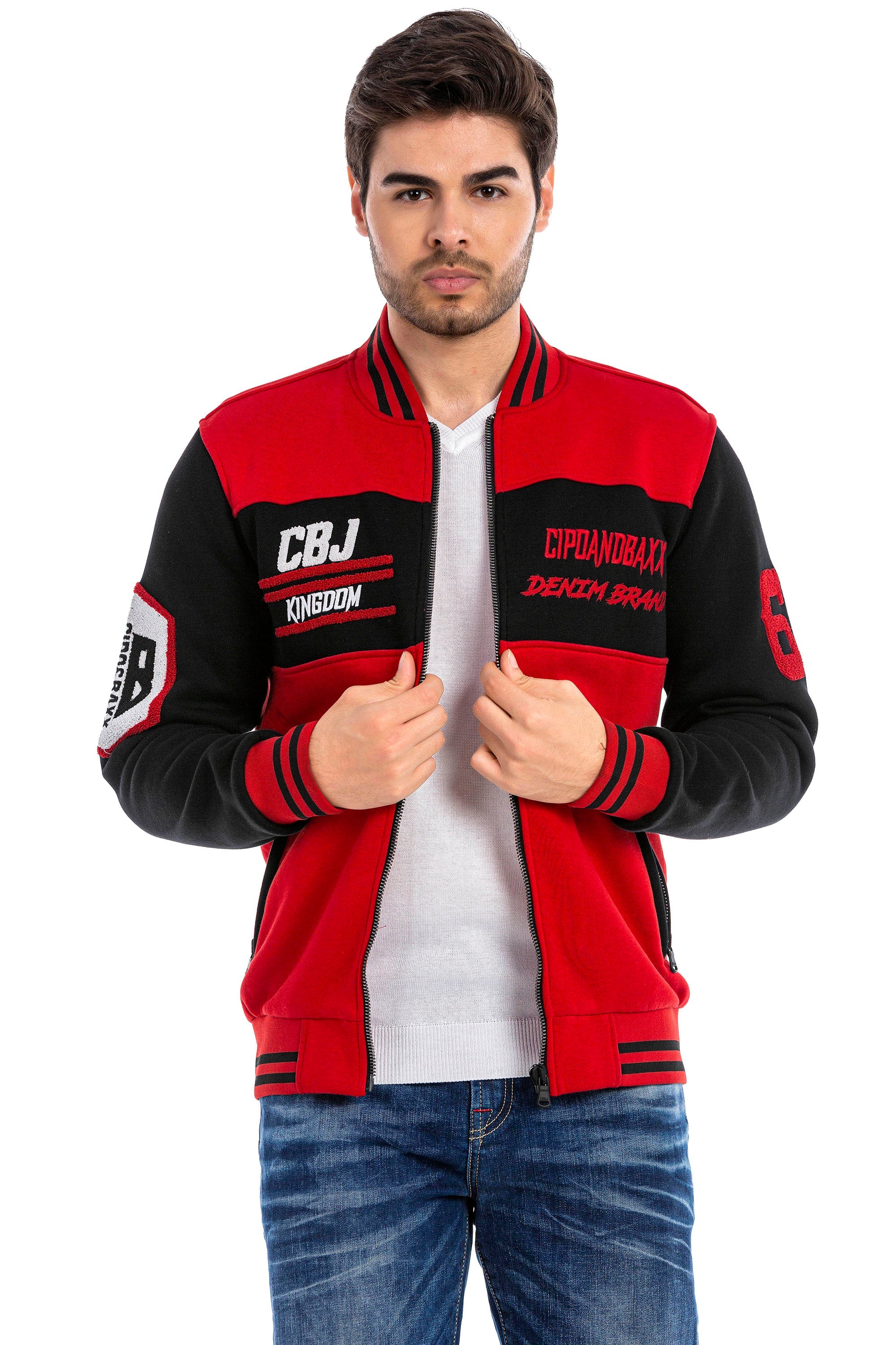 CL500 Men's Wool Varsity Jacket – Slim Fit, Buttoned, Stylish Winter Design