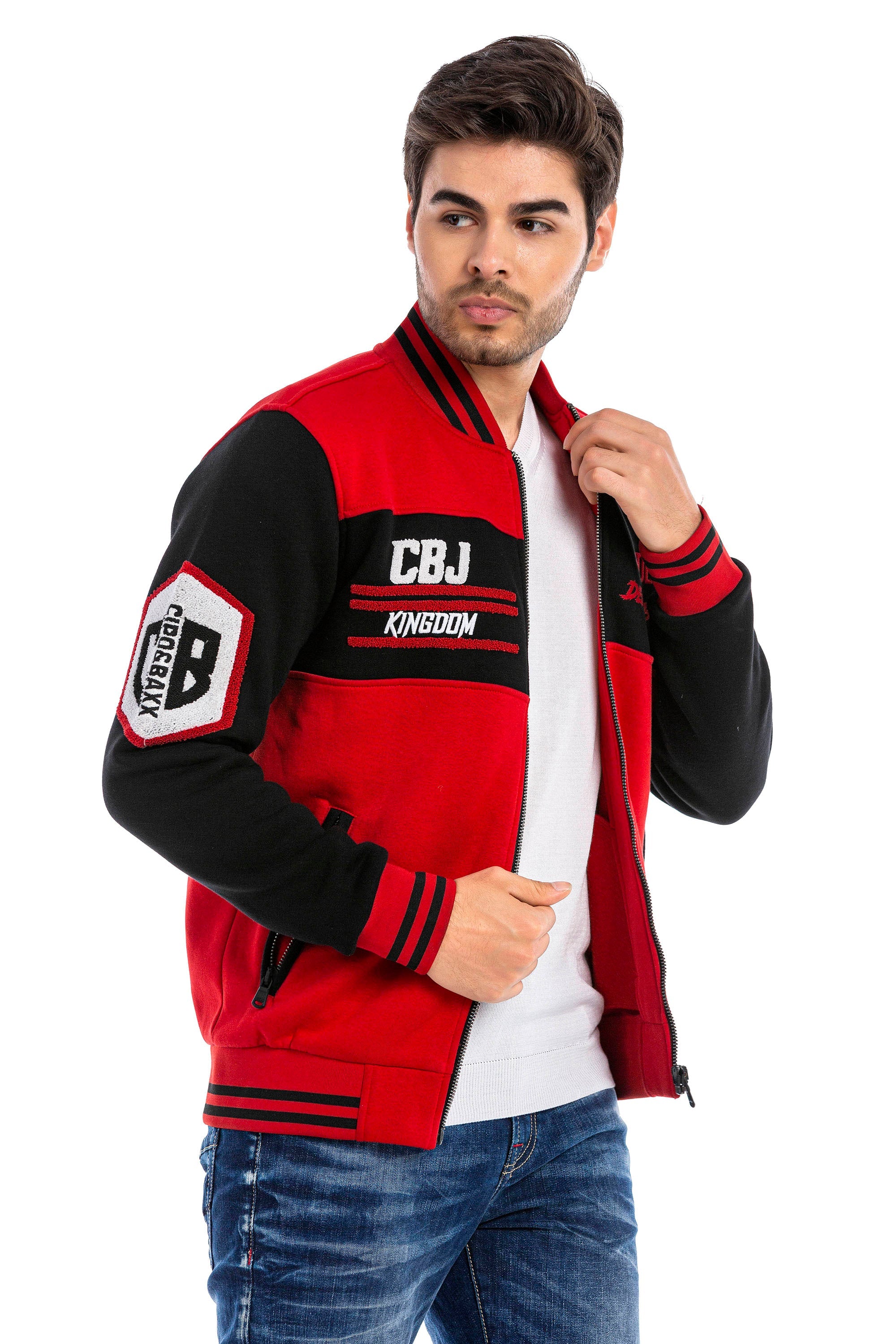CL500 Men's Wool Varsity Jacket – Slim Fit, Buttoned, Stylish Winter Design