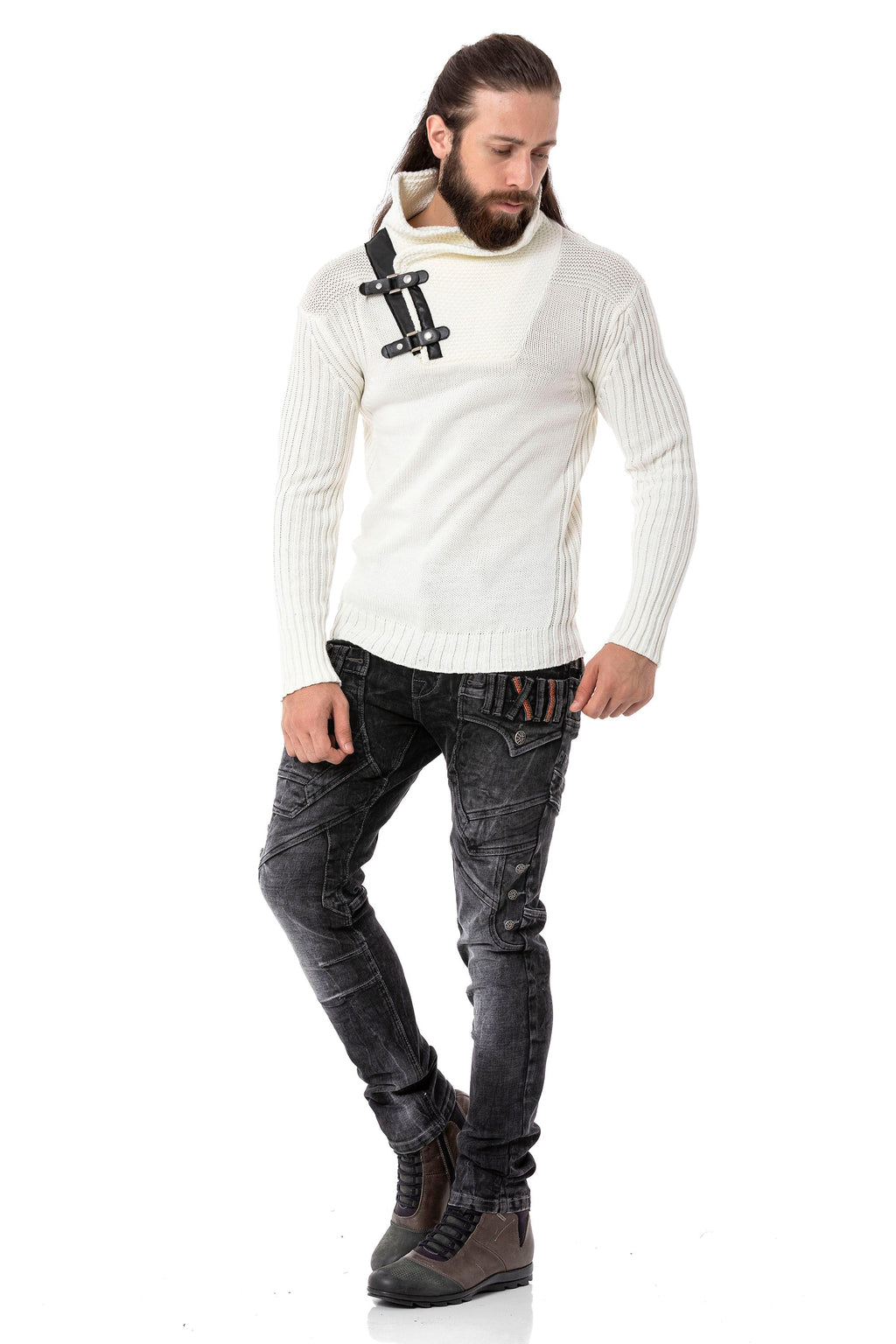 CP266 Shawl Collar Men's Sweater