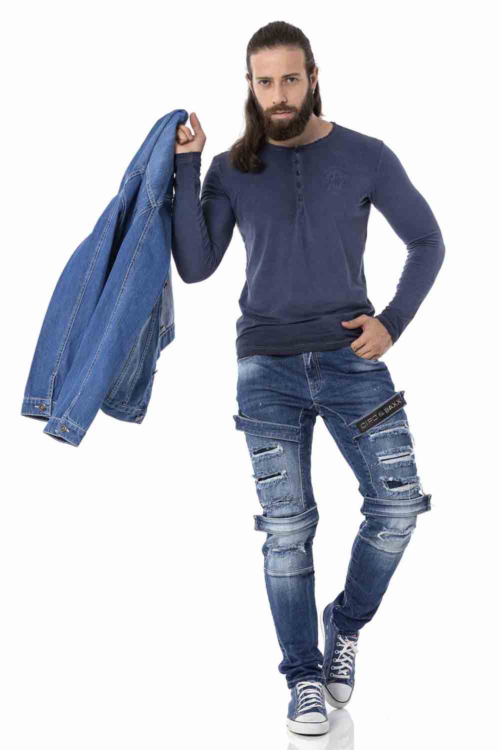 CL523 Men's Sweatshirt – Crew Neck, Slim Fit, Cotton Everyday Sport Top