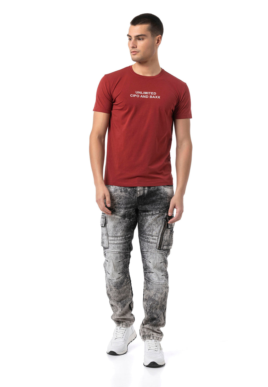 CT827 Men's Regular Fit Printed Cotton T-Shirt