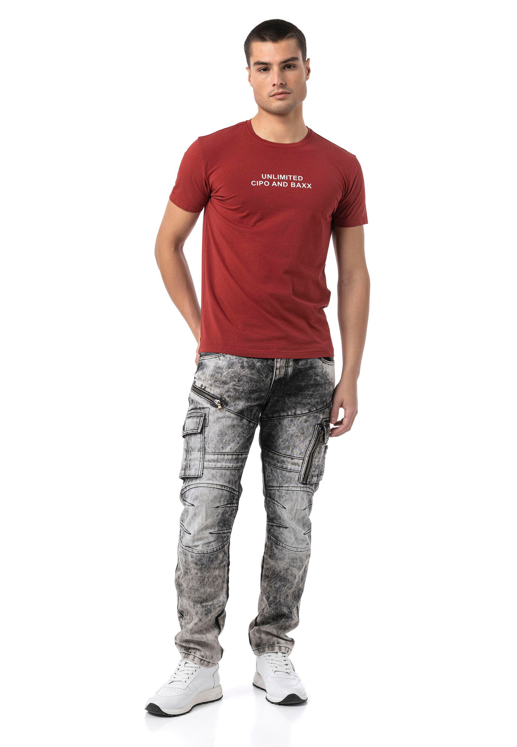 CT827 Men's Regular Fit Printed Cotton T-Shirt