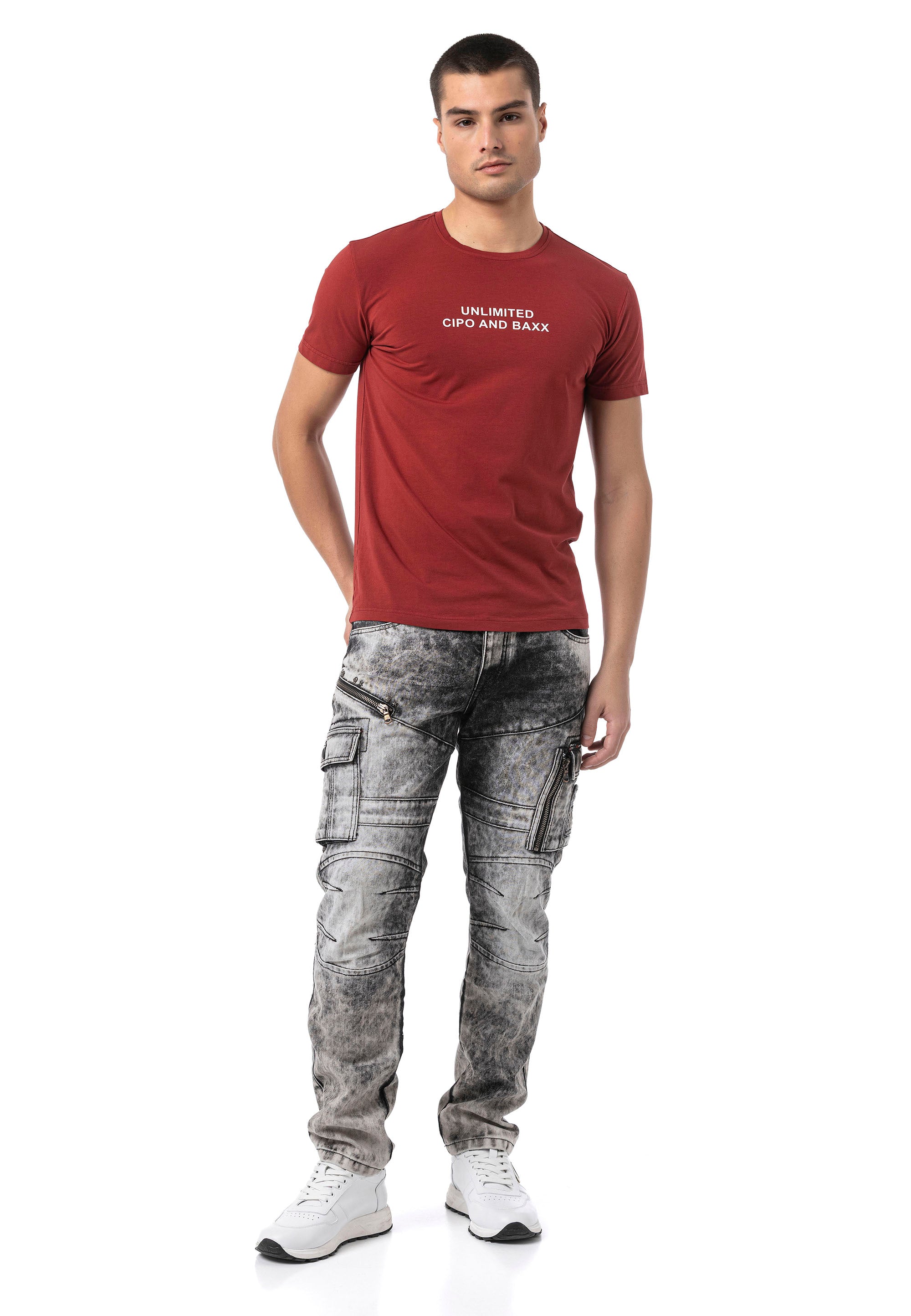 CT827 Men's Regular Fit Printed Cotton T-Shirt