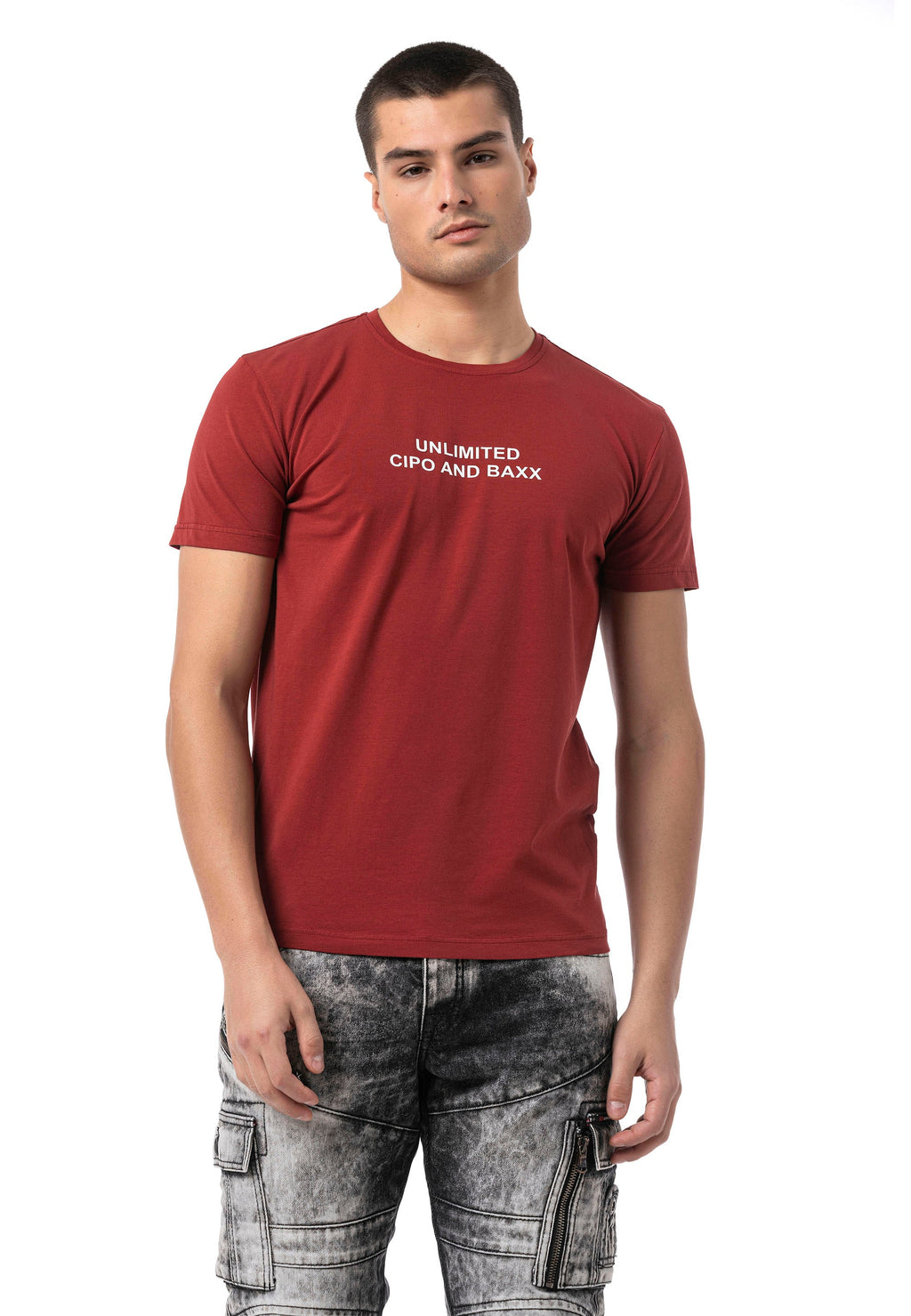 CT827 Men's Regular Fit Printed Cotton T-Shirt