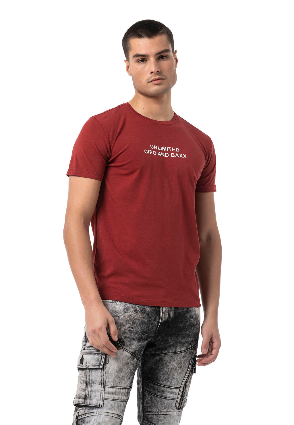 CT827 Men's Regular Fit Printed Cotton T-Shirt