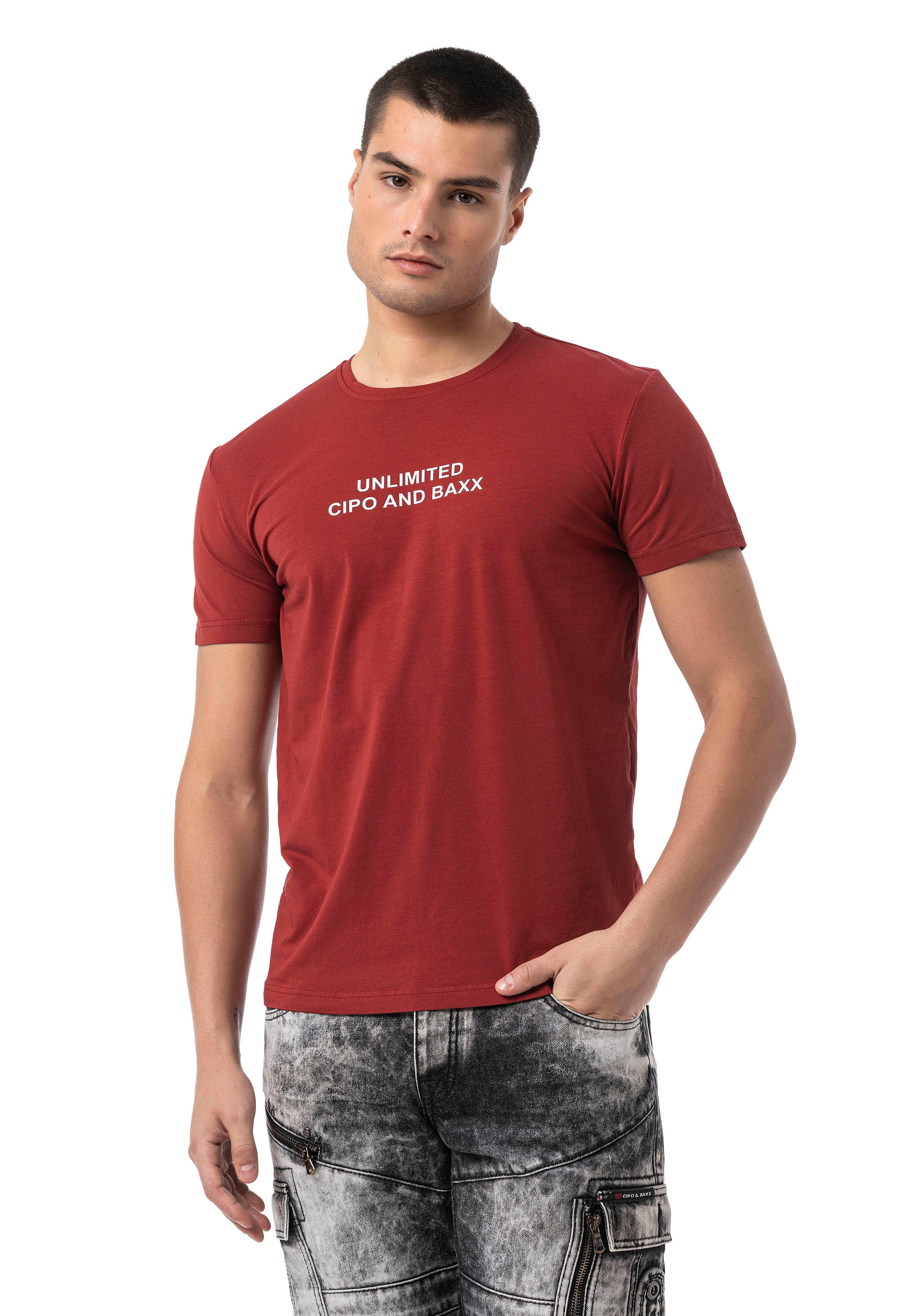 CT827 Men's Regular Fit Printed Cotton T-Shirt
