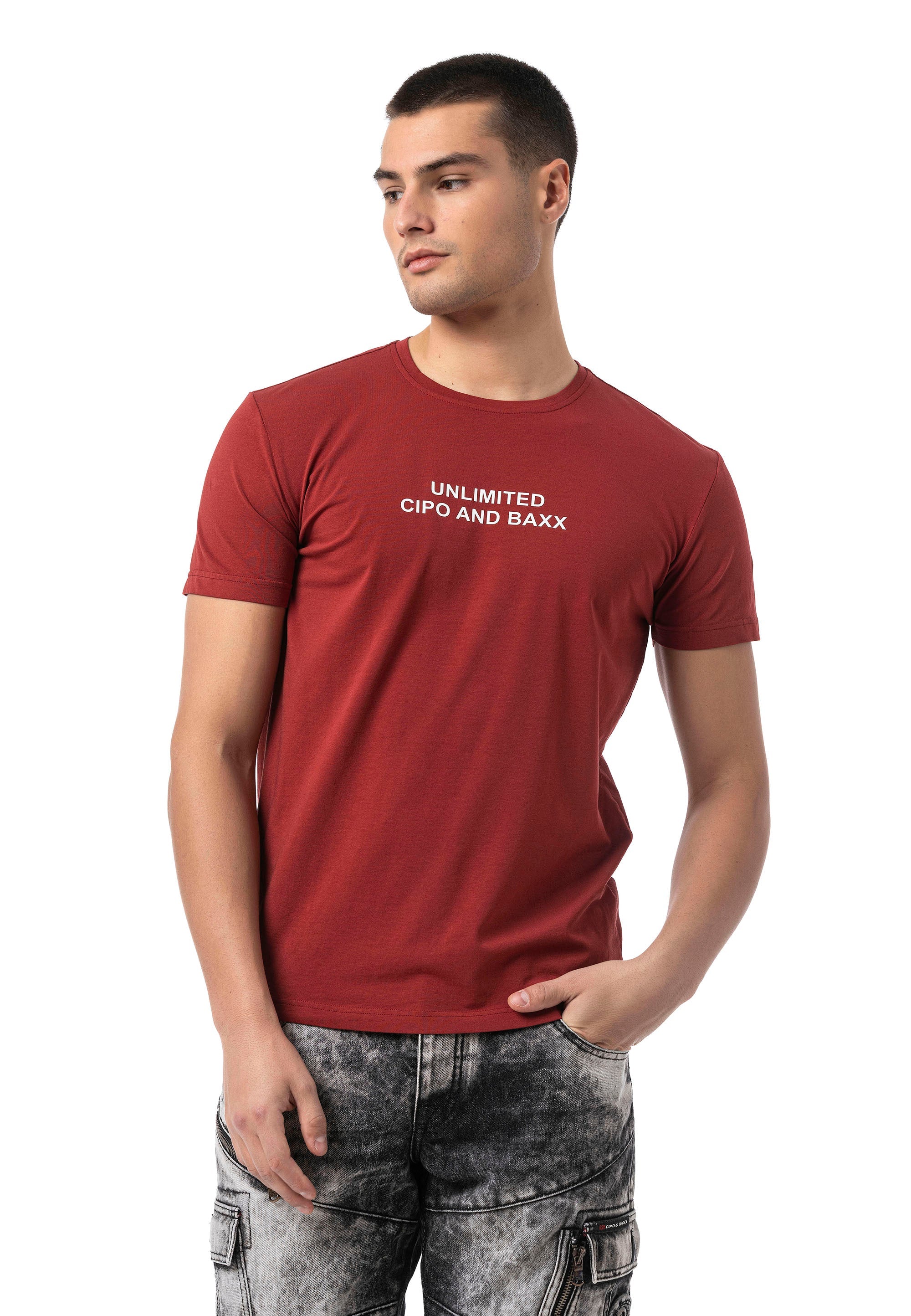 CT827 Men's Regular Fit Printed Cotton T-Shirt