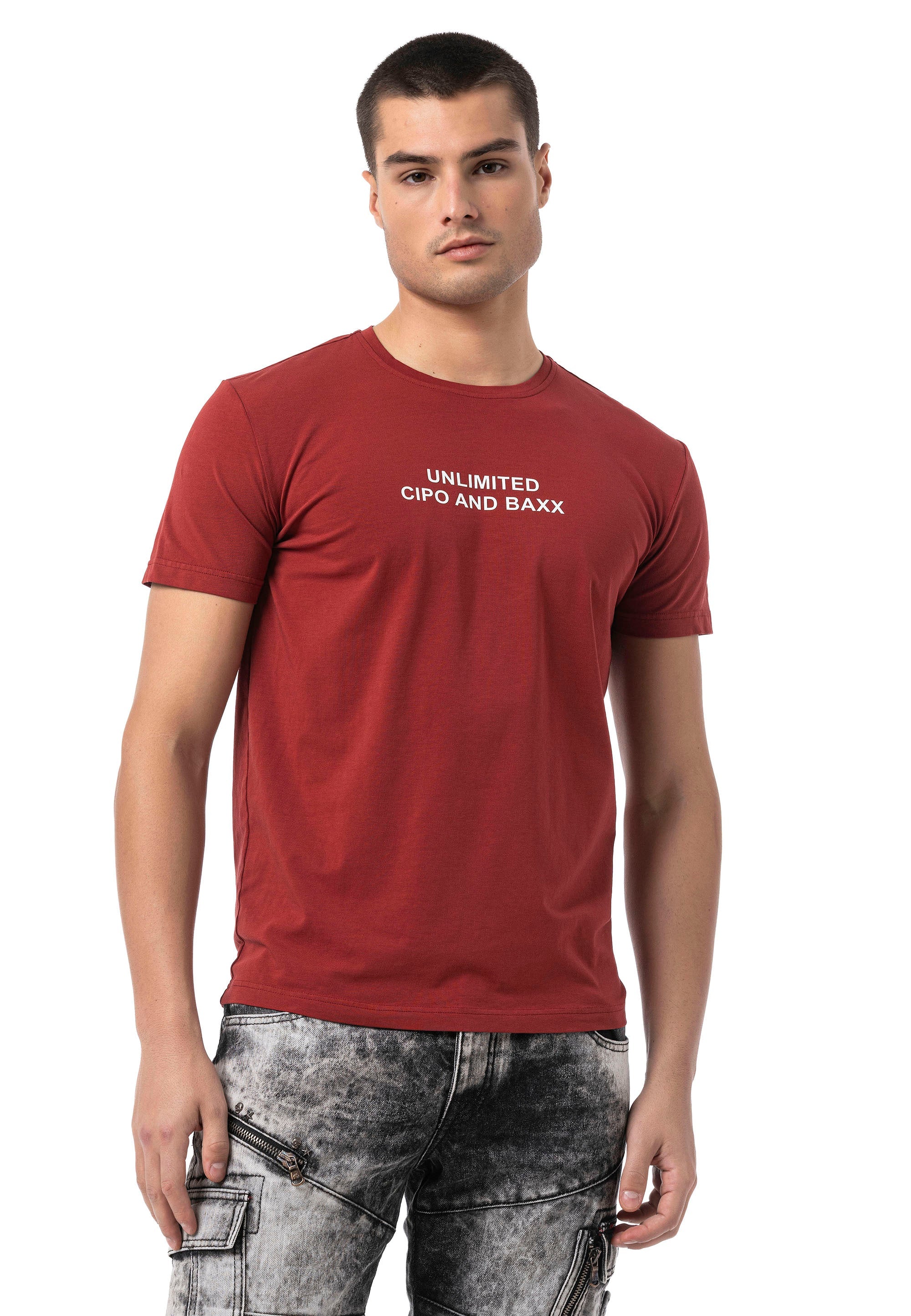 CT827 Men's Regular Fit Printed Cotton T-Shirt