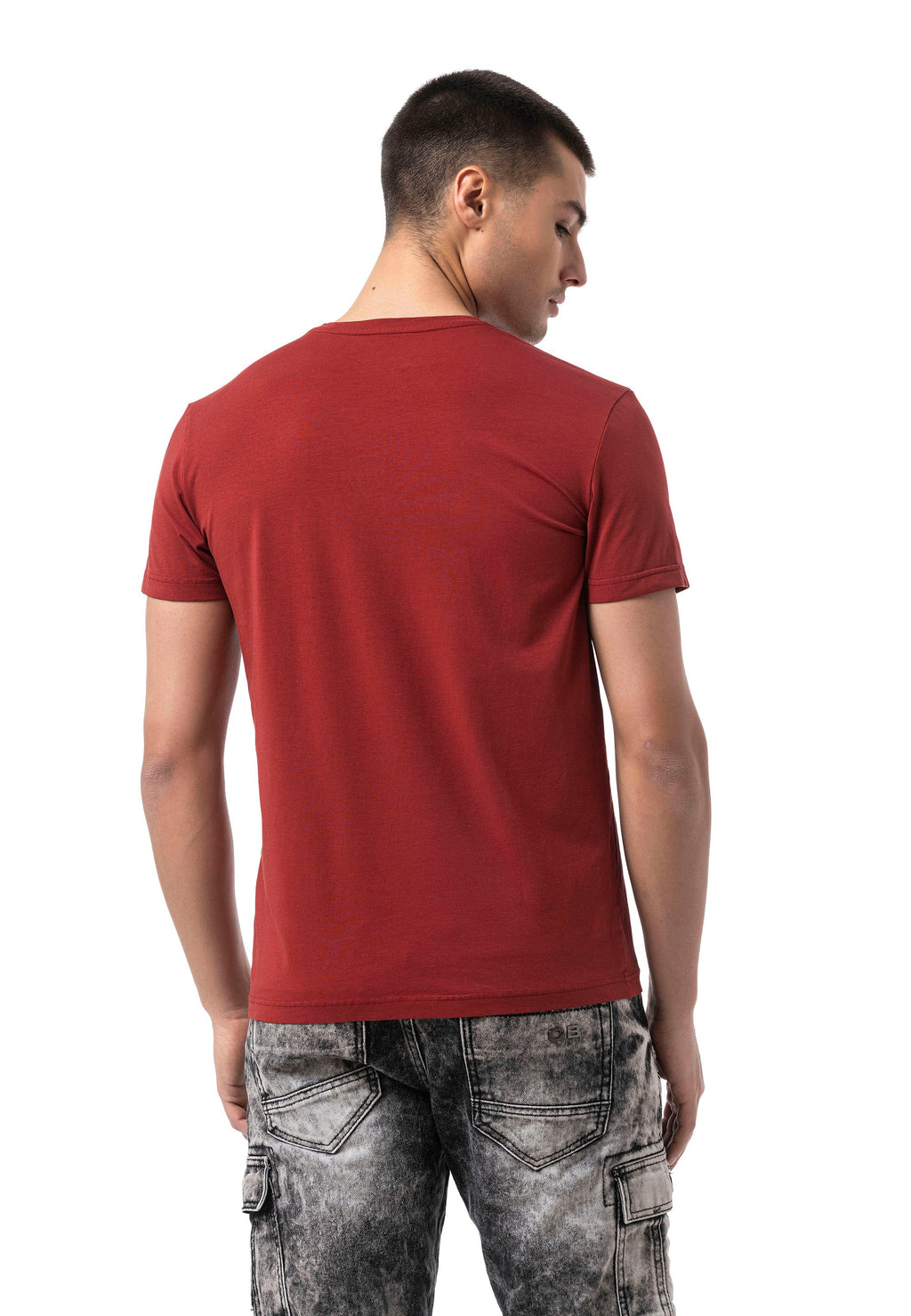 CT827 Men's Regular Fit Printed Cotton T-Shirt