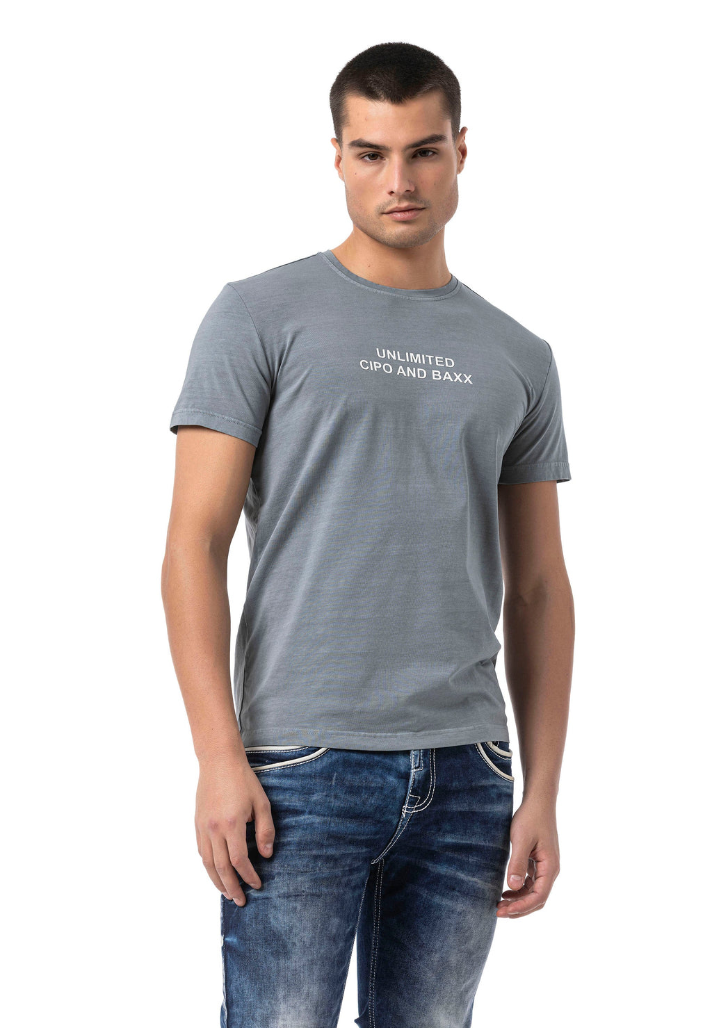 CT827 Men's Regular Fit Printed Cotton T-Shirt