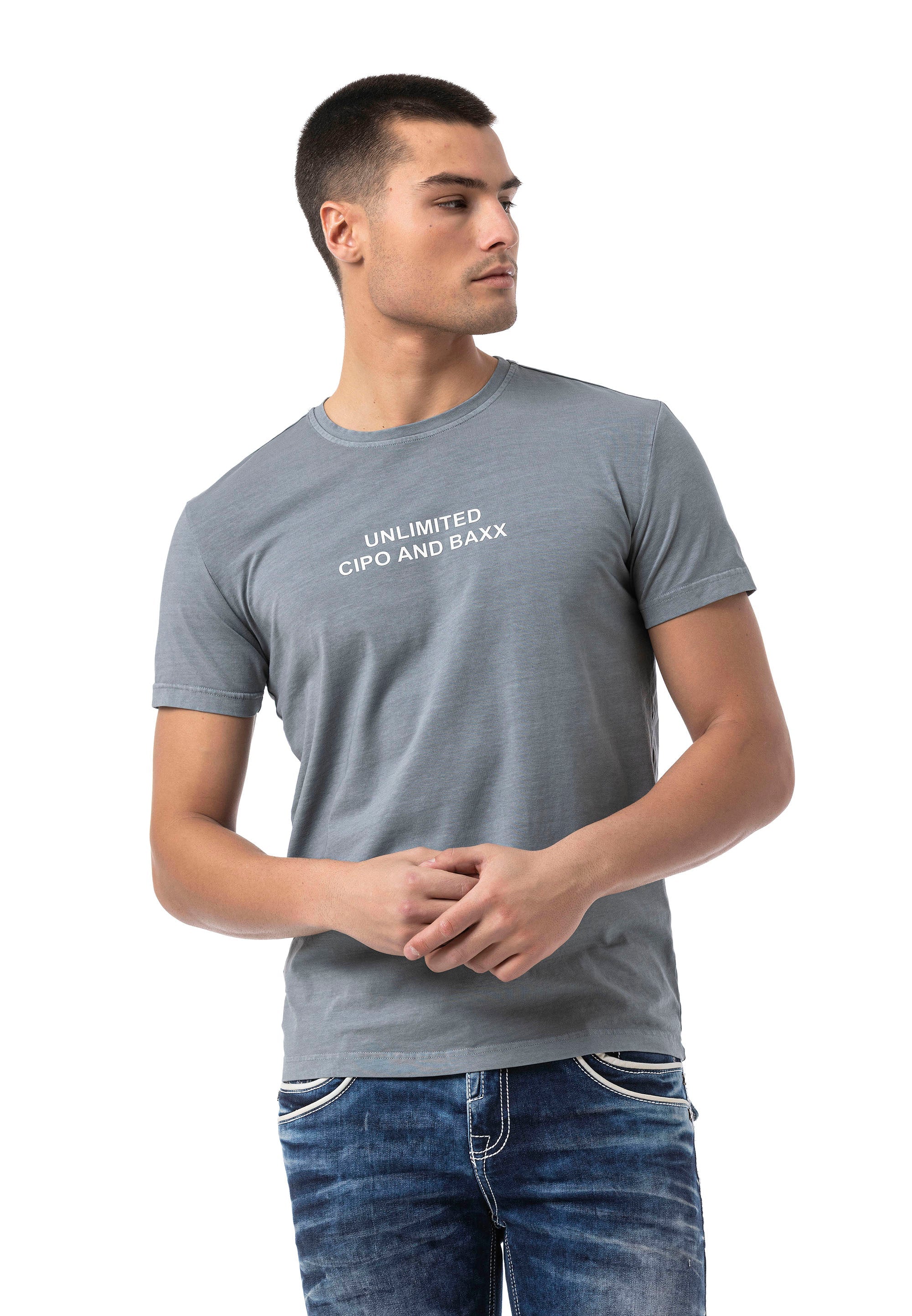 CT827 Men's Regular Fit Printed Cotton T-Shirt