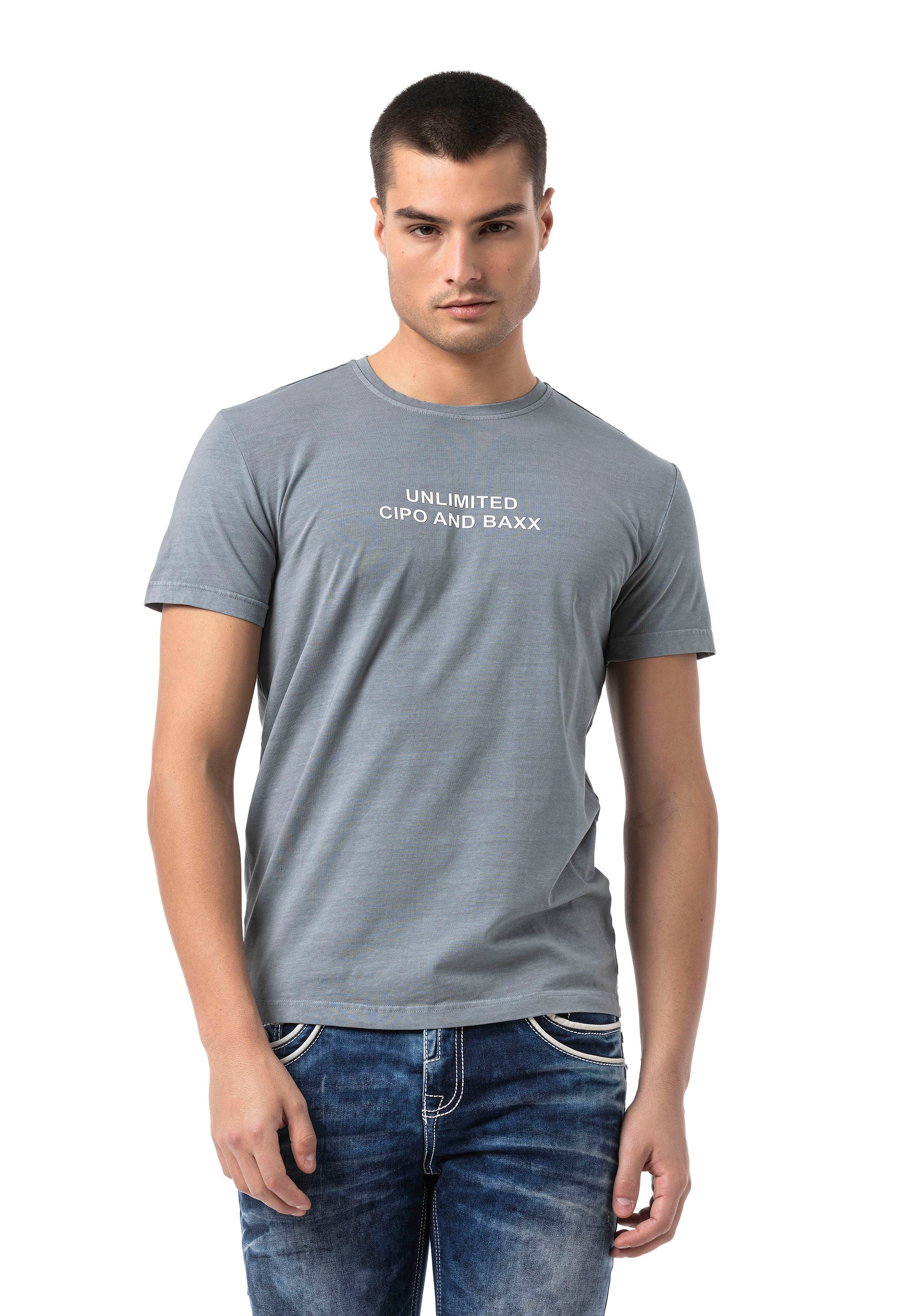CT827 Men's Regular Fit Printed Cotton T-Shirt