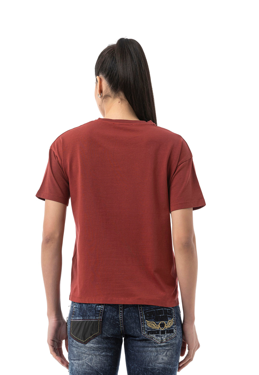 WT390 Women's Regular Fit Printed Basic T-Shirt