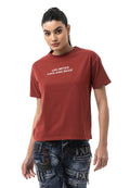 WT390 Women's Regular Fit Printed Basic T-Shirt