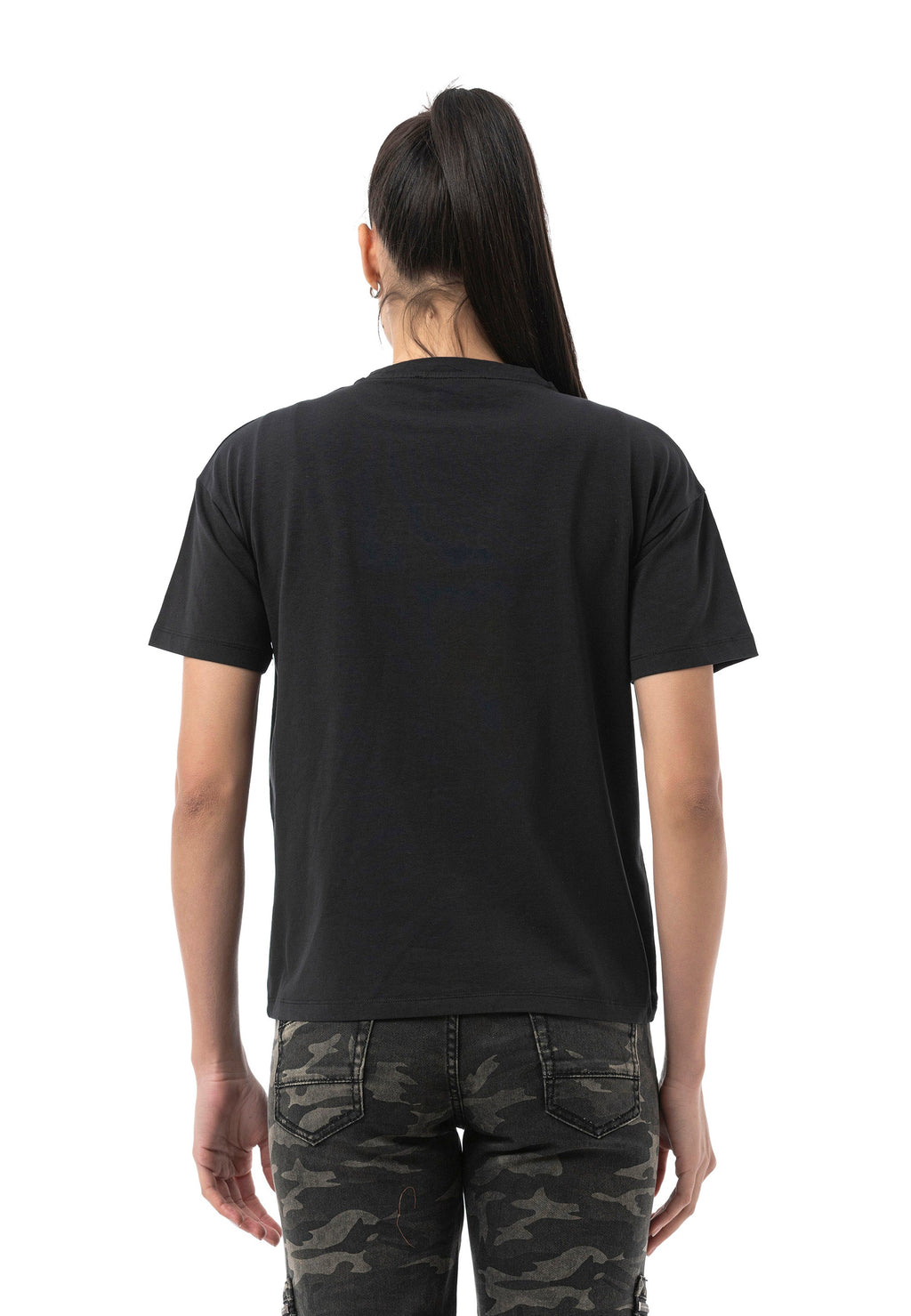 WT390 Women's Regular Fit Printed Basic T-Shirt