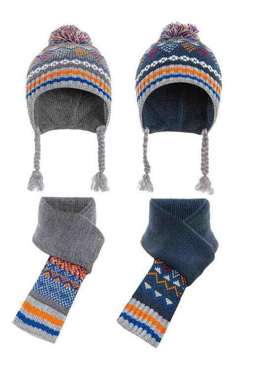 BA102 Kids 2-Piece Scarf & Beanie Set