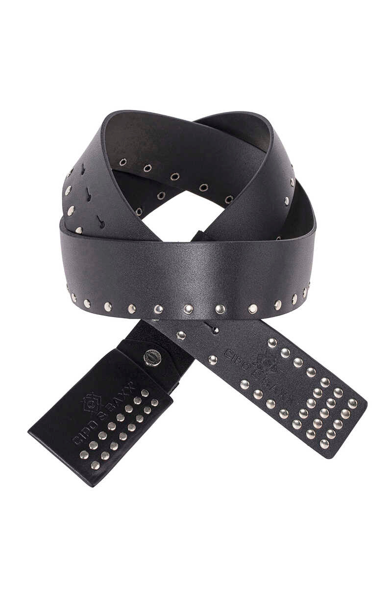 CG163 Metal Buckle Plain Genuine Leather Belt